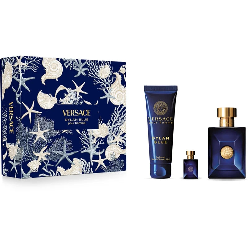 VERSACE Dylan Blue set eau de toilette 100ml+ gel 150ml+ toilet water. 5ml Brand Versace