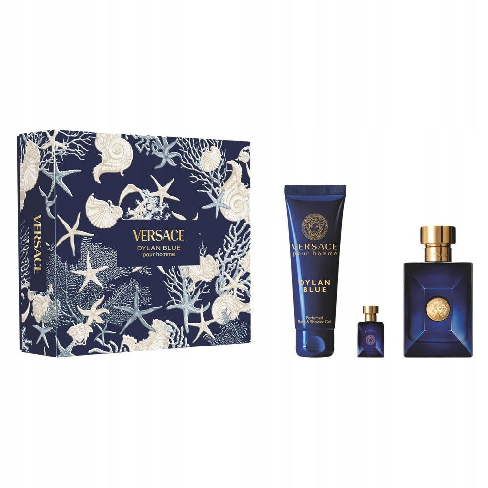 VERSACE Dylan Blue set eau de toilette 100ml+ gel 150ml+ toilet water. 5ml