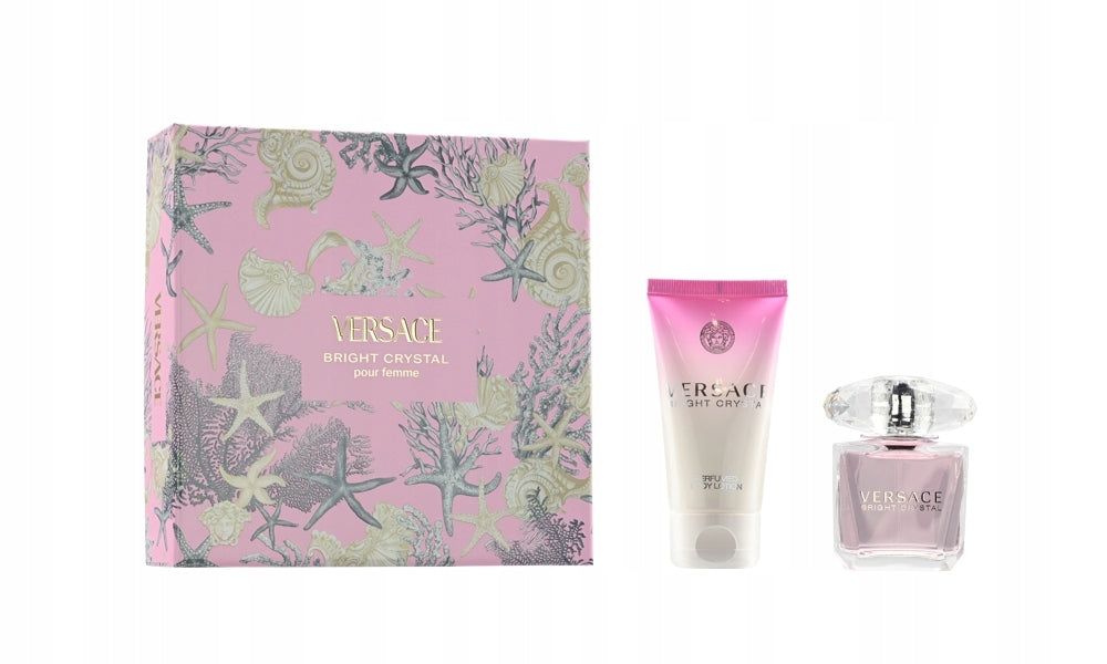 VERSACE SET (BRIGHT CRYSTAL EDT/S 30ML + BODY LOTION 50ML) Set with water is