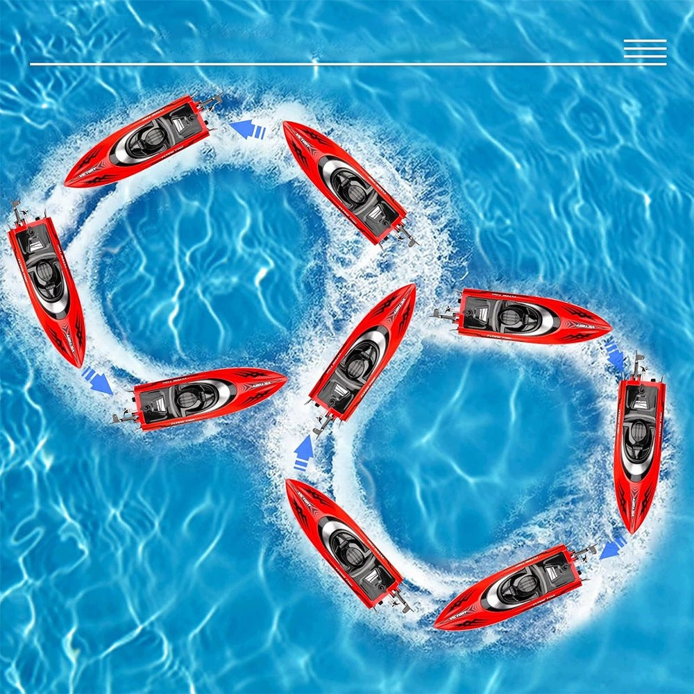 VERSATILE REMOTE CONTROLLED MOTOR BOAT TOY FOR CHILDREN WITH 2* AKU Brand Ikonka