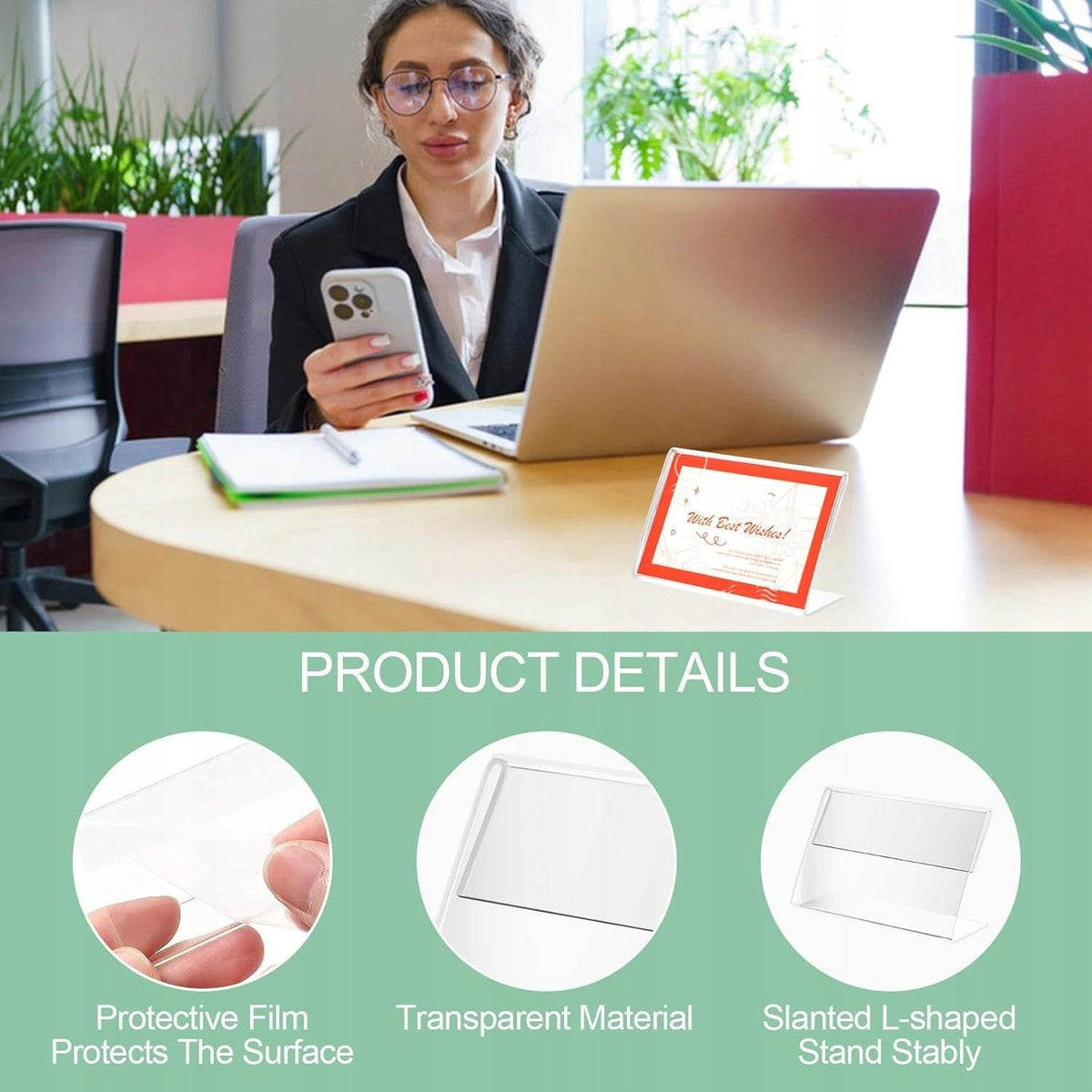 VERTICAL ACRYLIC LABEL HOLDER 50 PIECES TRANSPARENT Manufacturer SE
