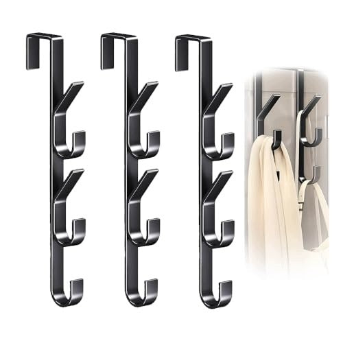 VERTICAL HOOK FOR BAG METAL 5 HOOKS CLOSET ORGANIZER 3 PIECES Brand no brand