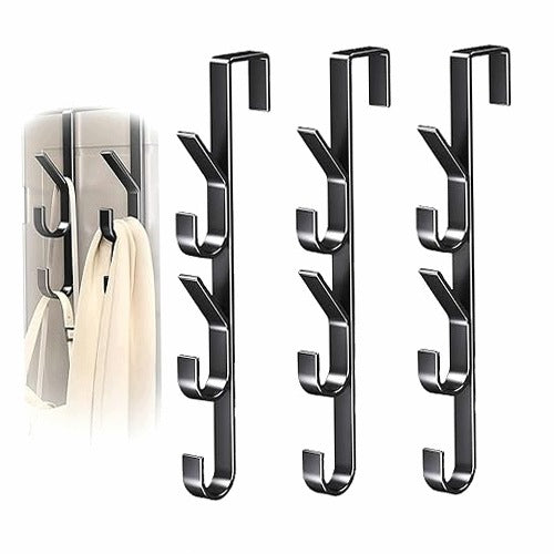 VERTICAL HOOK FOR BAG METAL 5 HOOKS CLOSET ORGANIZER 3 PIECES