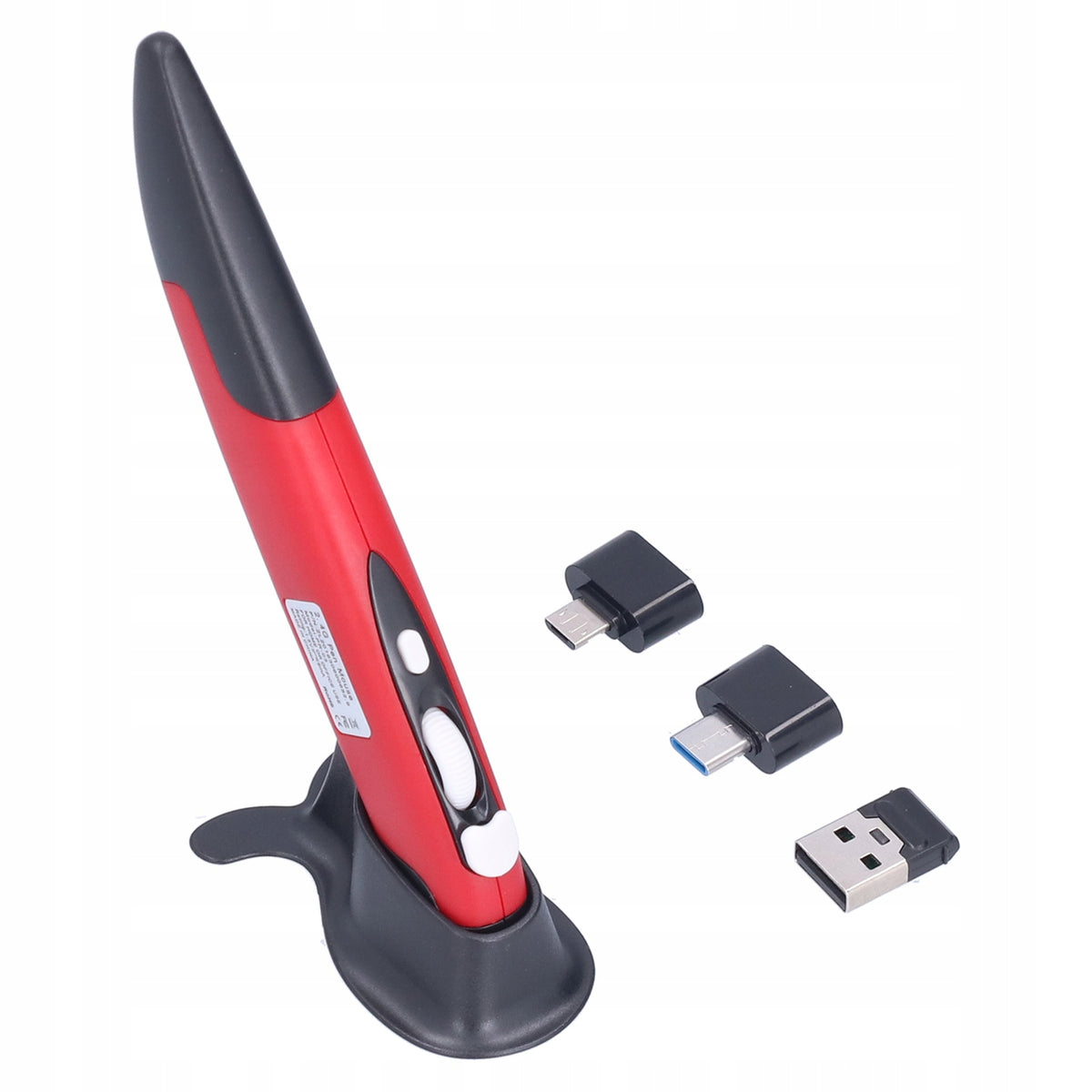 VERTICAL MOUSE VERTICAL WIRELESS MOUSE ERGONOMIC PEN RED