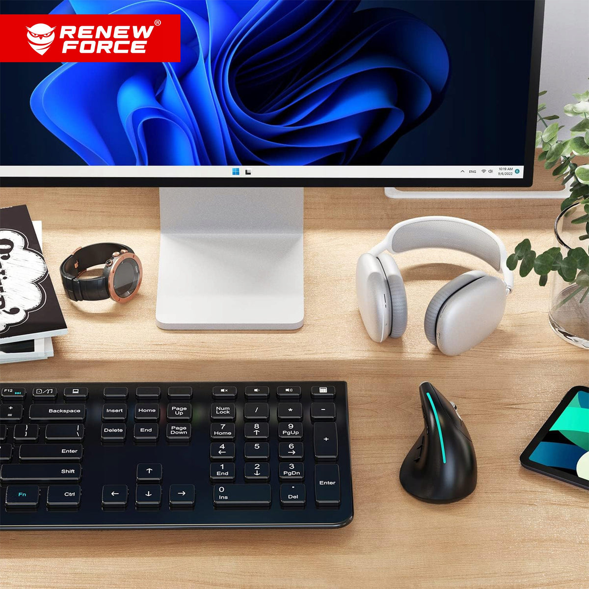 VERTICAL MOUSE WIRELESS VERTICAL ERGONOMIC MOUSE Bluetooth 2400DPI Packaging status original