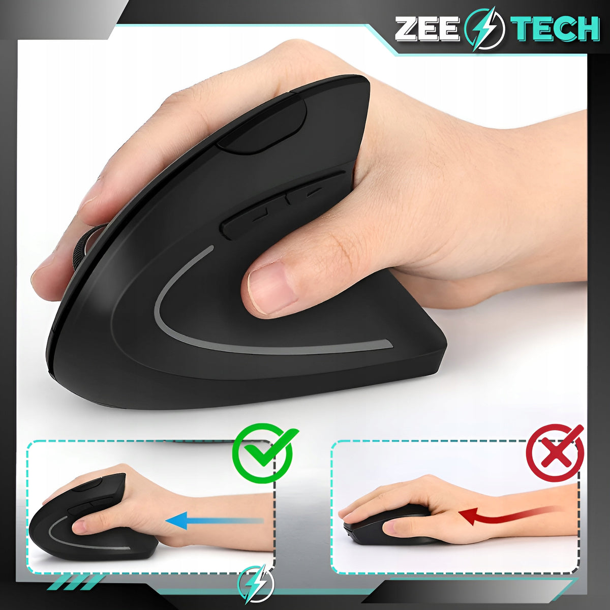 VERTICAL MOUSE WIRELESS VERTICAL QUIET MOUSE FOR LAPTOP COMPUTER Packaging status original