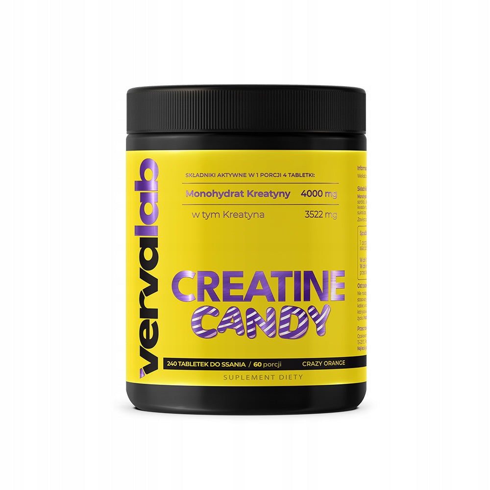 VERVALAB CREATINE CANDY CRAZY ORANGE 240 tablets CREATINE MONOHYDRATE