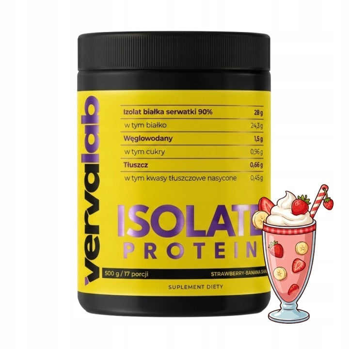 VERVALAB ISOLATE PROTEIN 500 G strawberry banana WPI isolate