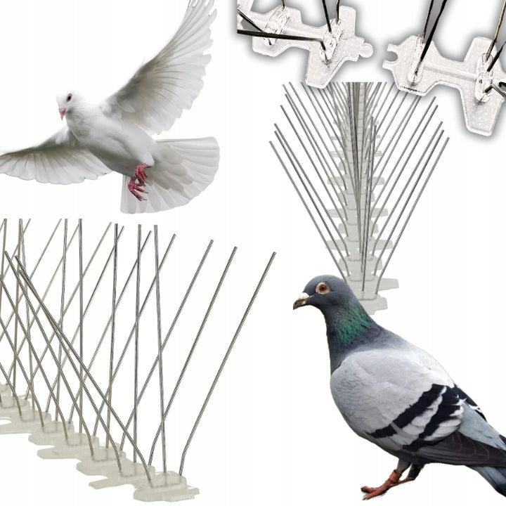 VERY DENSE BIRD SPIKES PIGEONS STAINLESS SPIKES AGAINST BIRDS 50 cm
