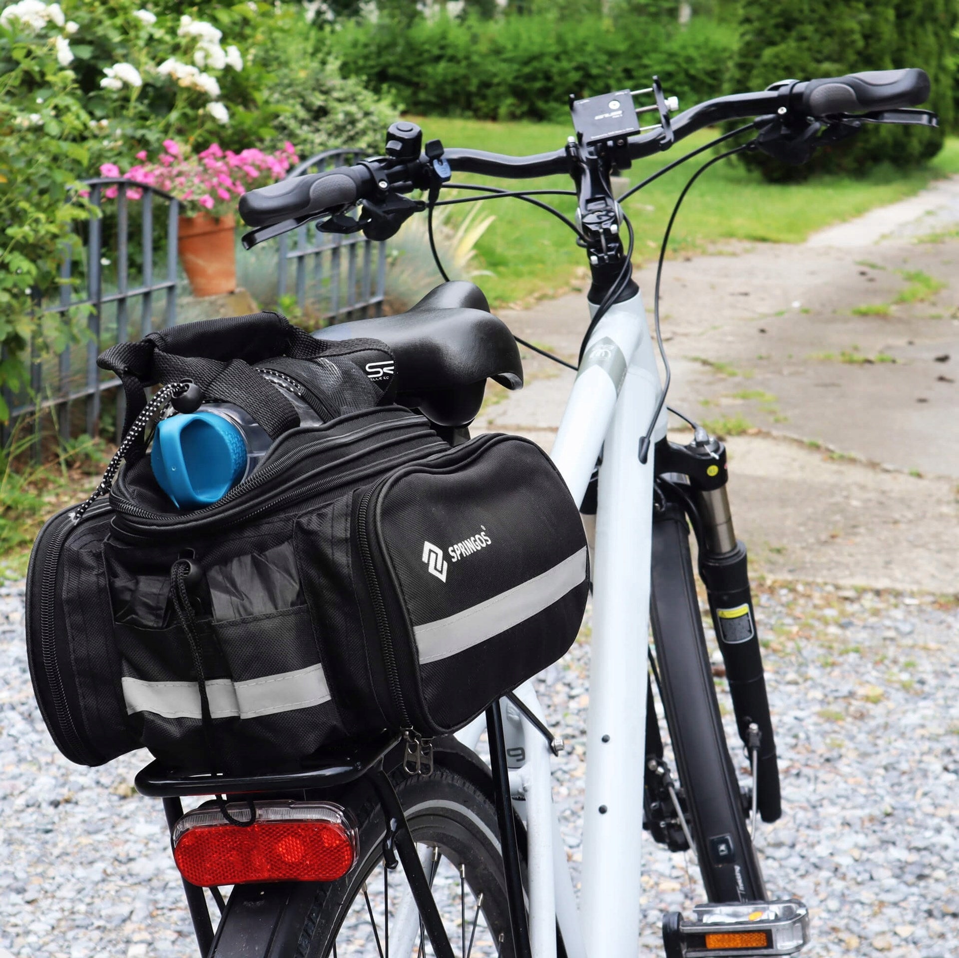 VERY ROOMY BICYCLE BAG FOR BIKE FRAME PANNIER TRUNK LARGE TRUNK CASE Color black