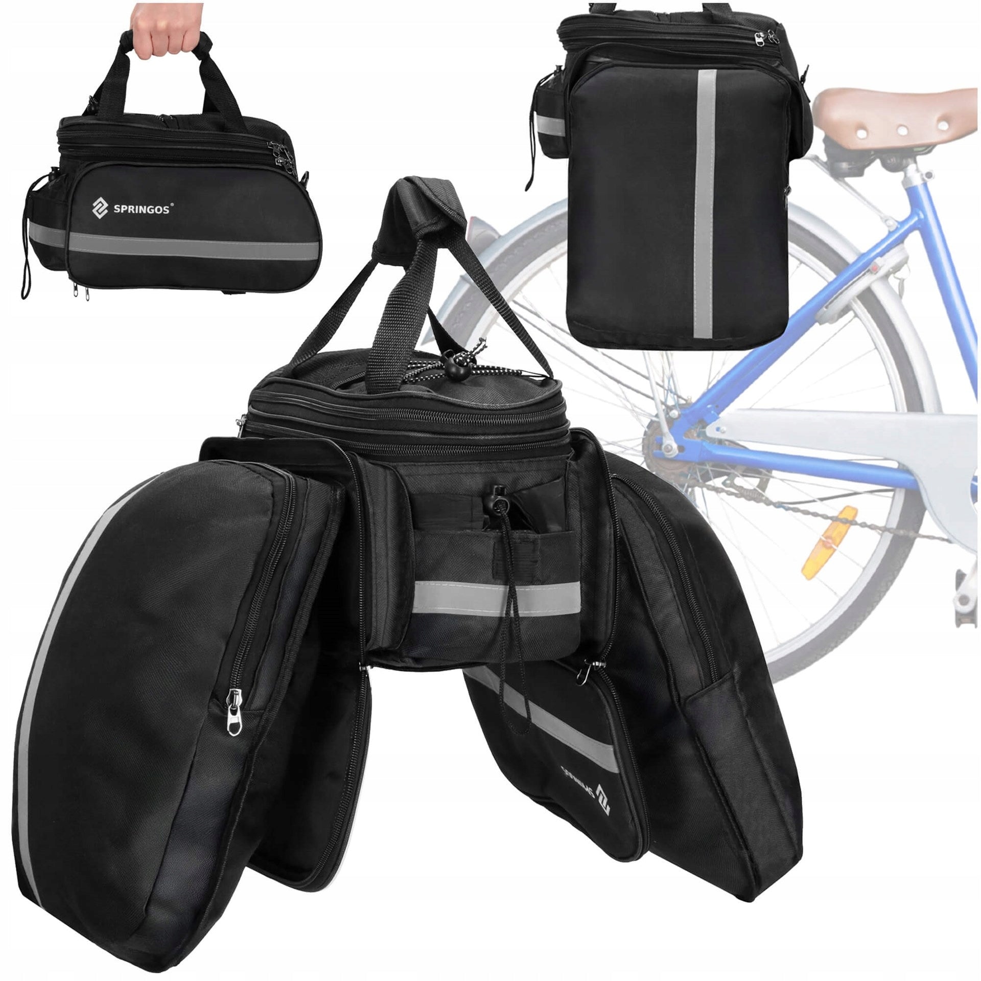 VERY ROOMY BICYCLE BAG FOR BIKE FRAME PANNIER TRUNK LARGE TRUNK CASE