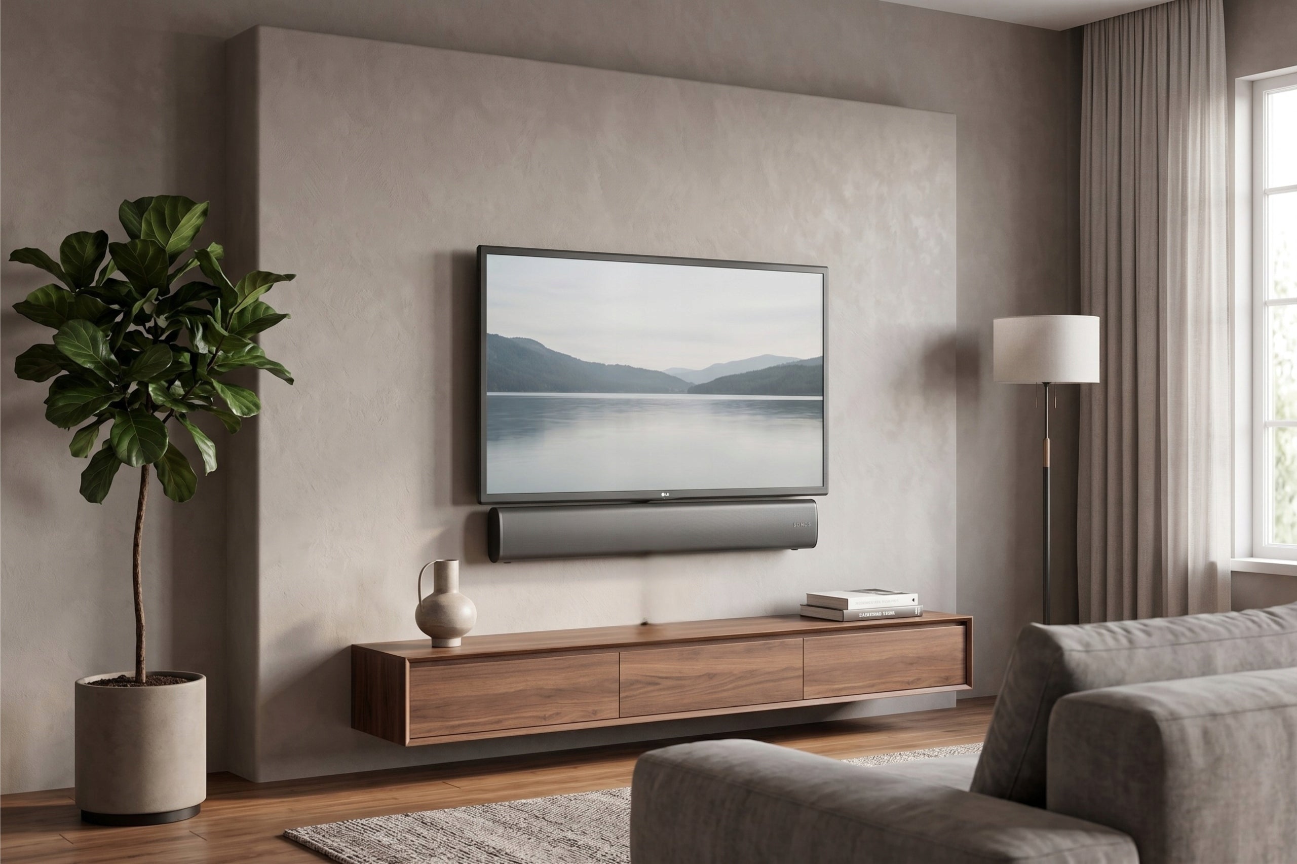 VESA Soundbar Wall Mount for TV - No Drilling Required, Adjustable, Up to 15kg, Invisible Manufacturer code ETX-UNS3