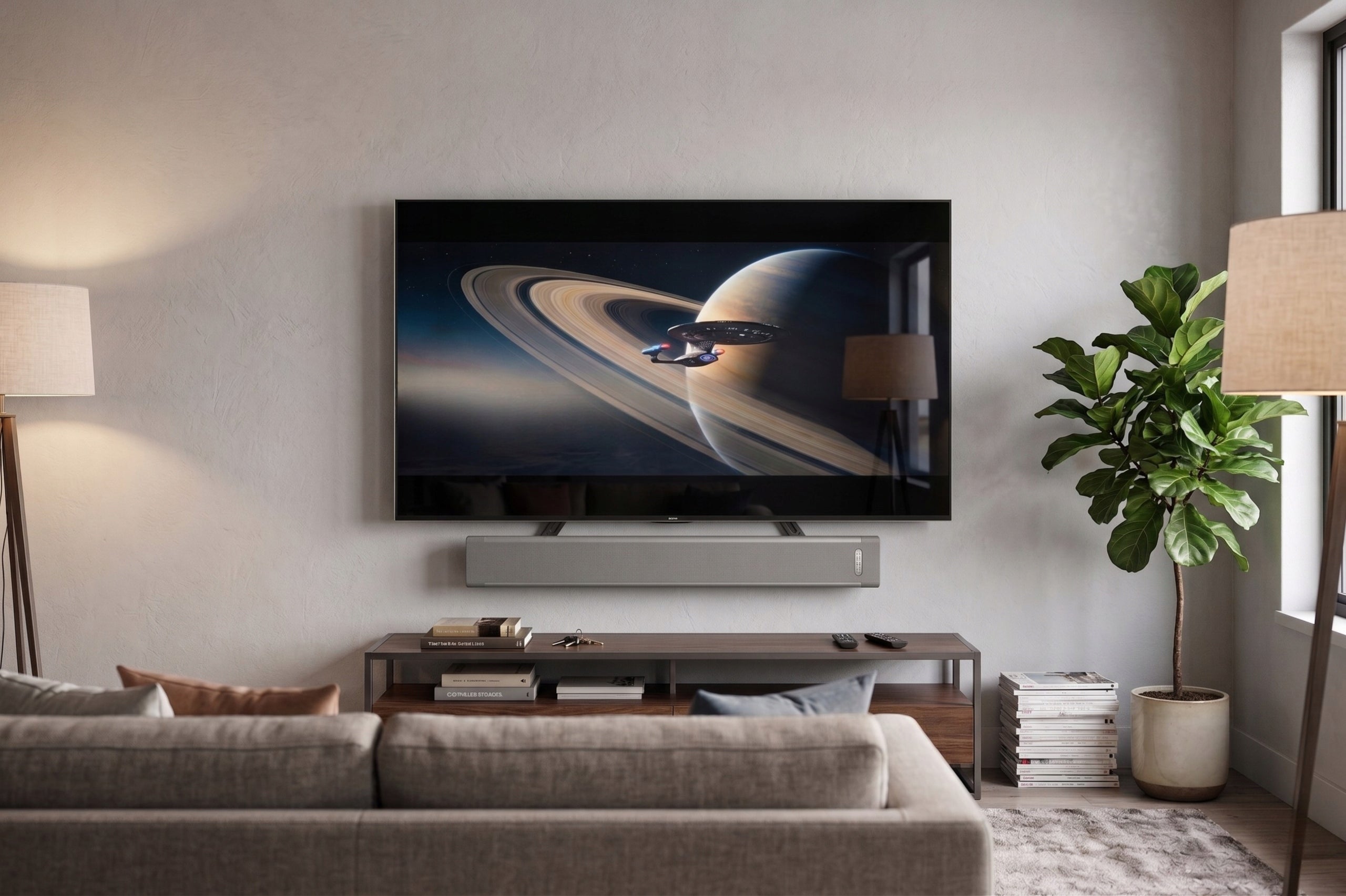 VESA Soundbar Wall Mount for TV - No Drilling Required, Adjustable, Up to 15kg, Invisible Packaging status original