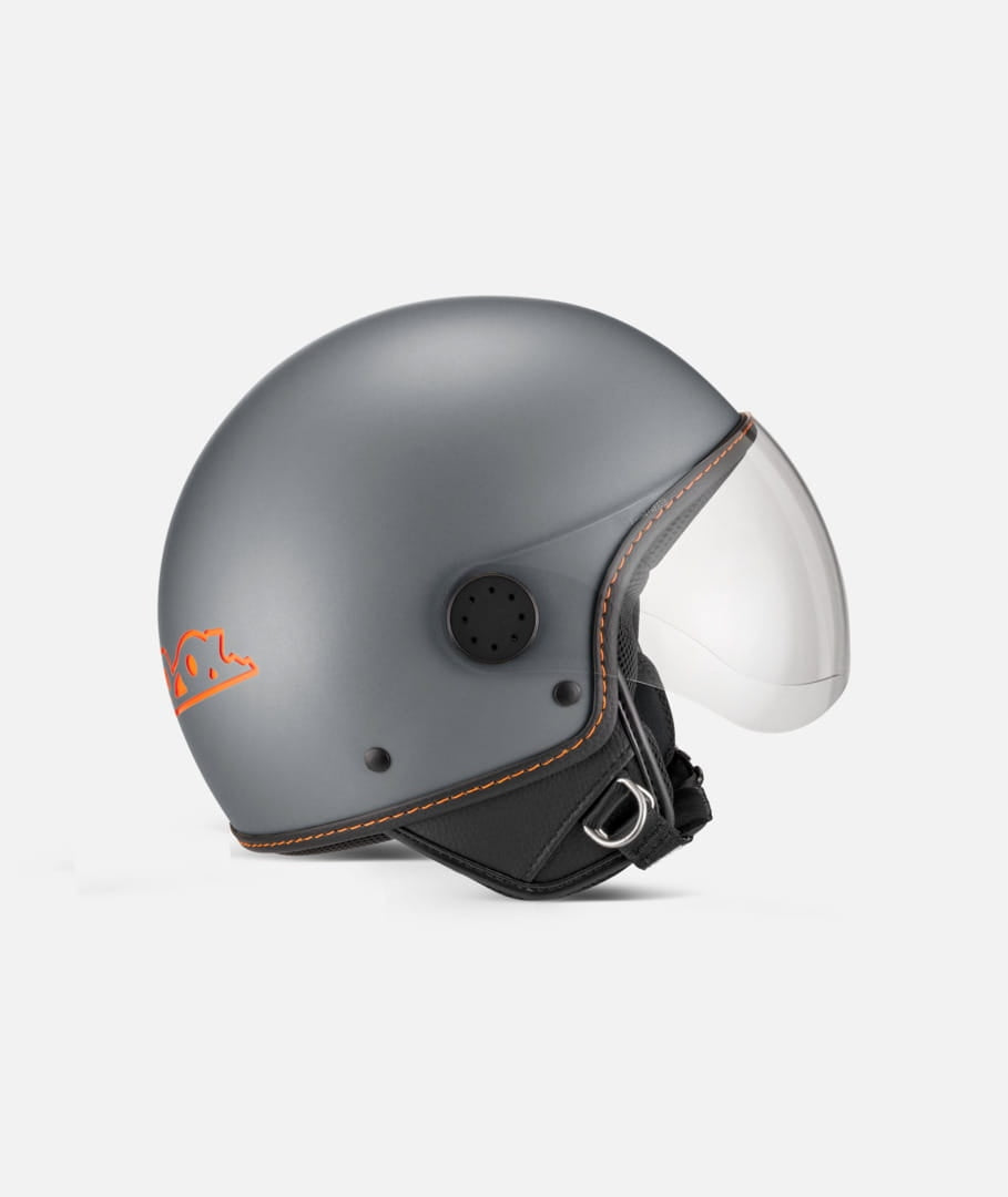 VESPA Langhe Open Face Helmet with Visor - Matt Grey - M Size M