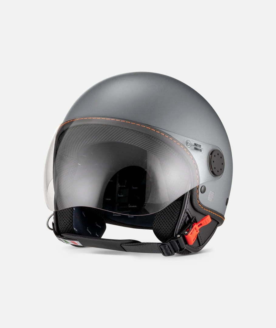 VESPA Langhe Open Face Helmet with Visor - Matt Grey - M
