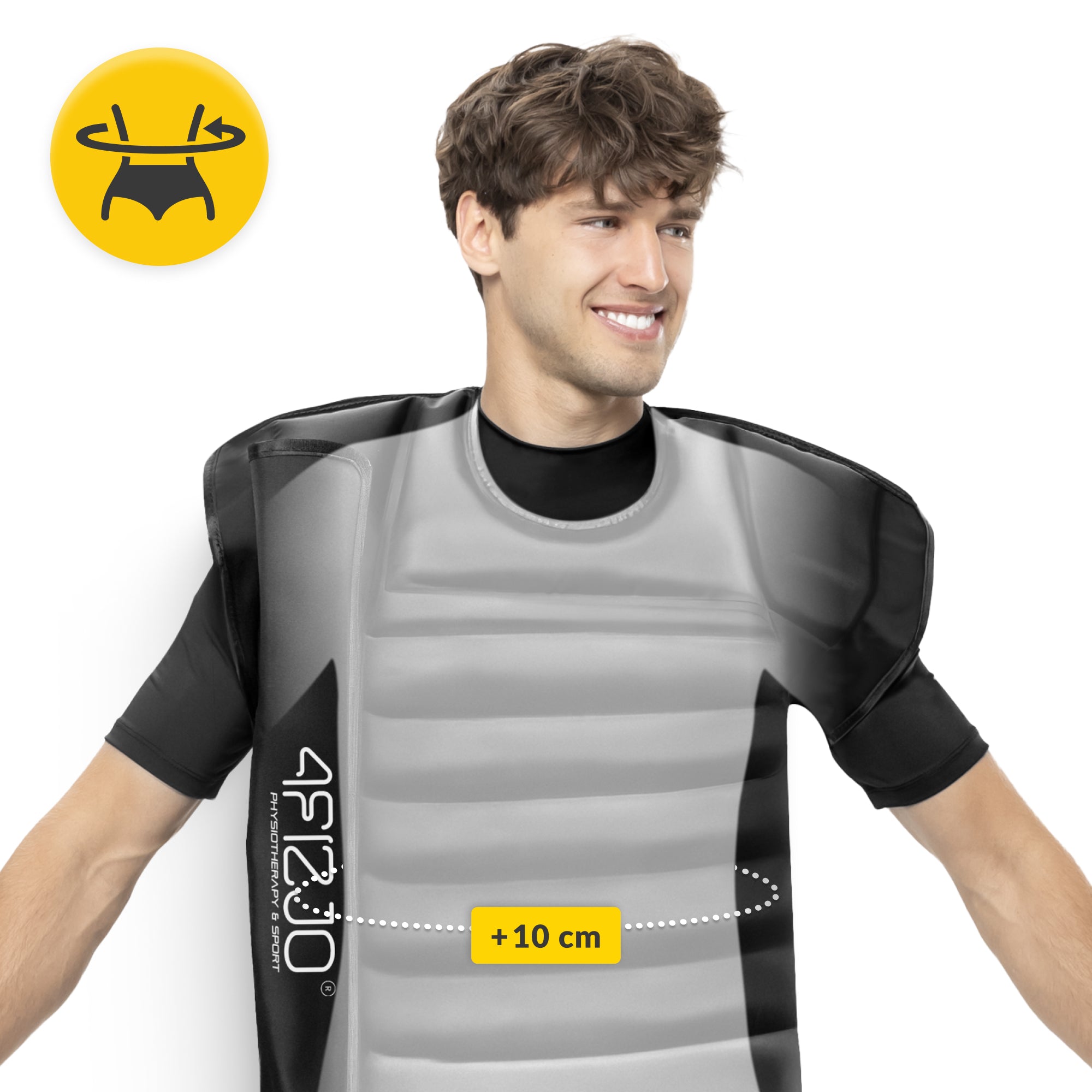 VEST HYPOTHERMIC DRAINAGE COMPRESSION PRESOTHERAPY C6 AND C8 Color black