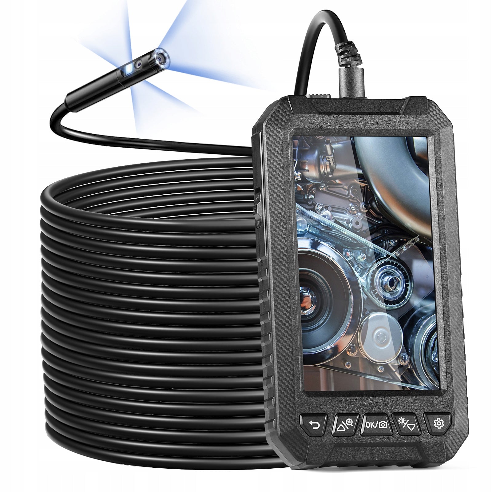 VEVOR 15M Endoscope Camera With Lighting Triple Lens For Car