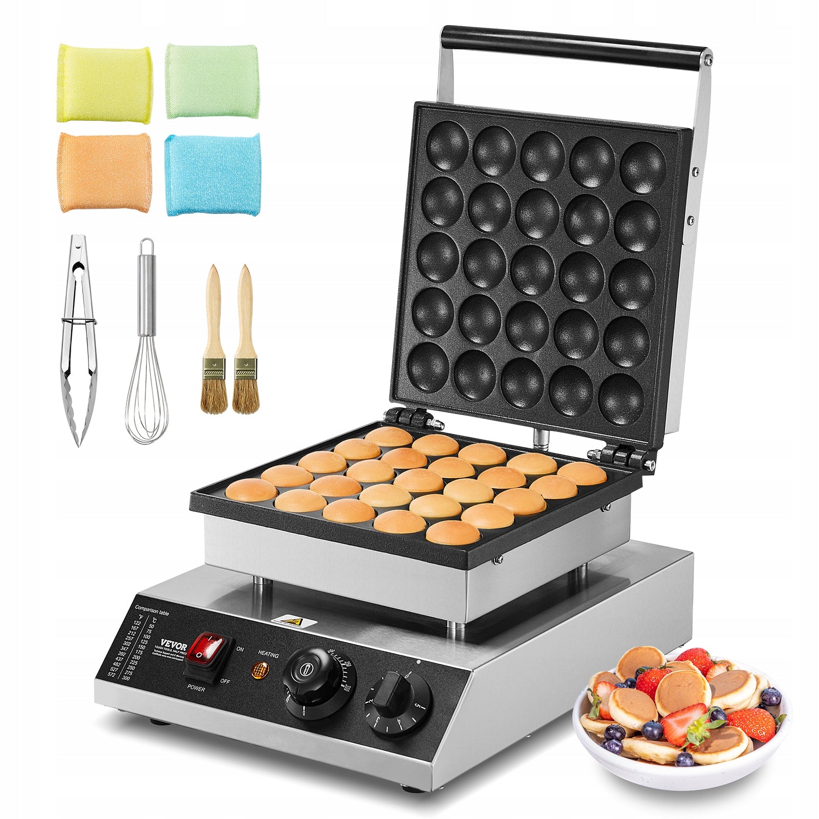 VEVOR 25PCS 43mm Mini Dutch Pancake Maker Commercial Dorayaki Baker 1700W Brand no brand