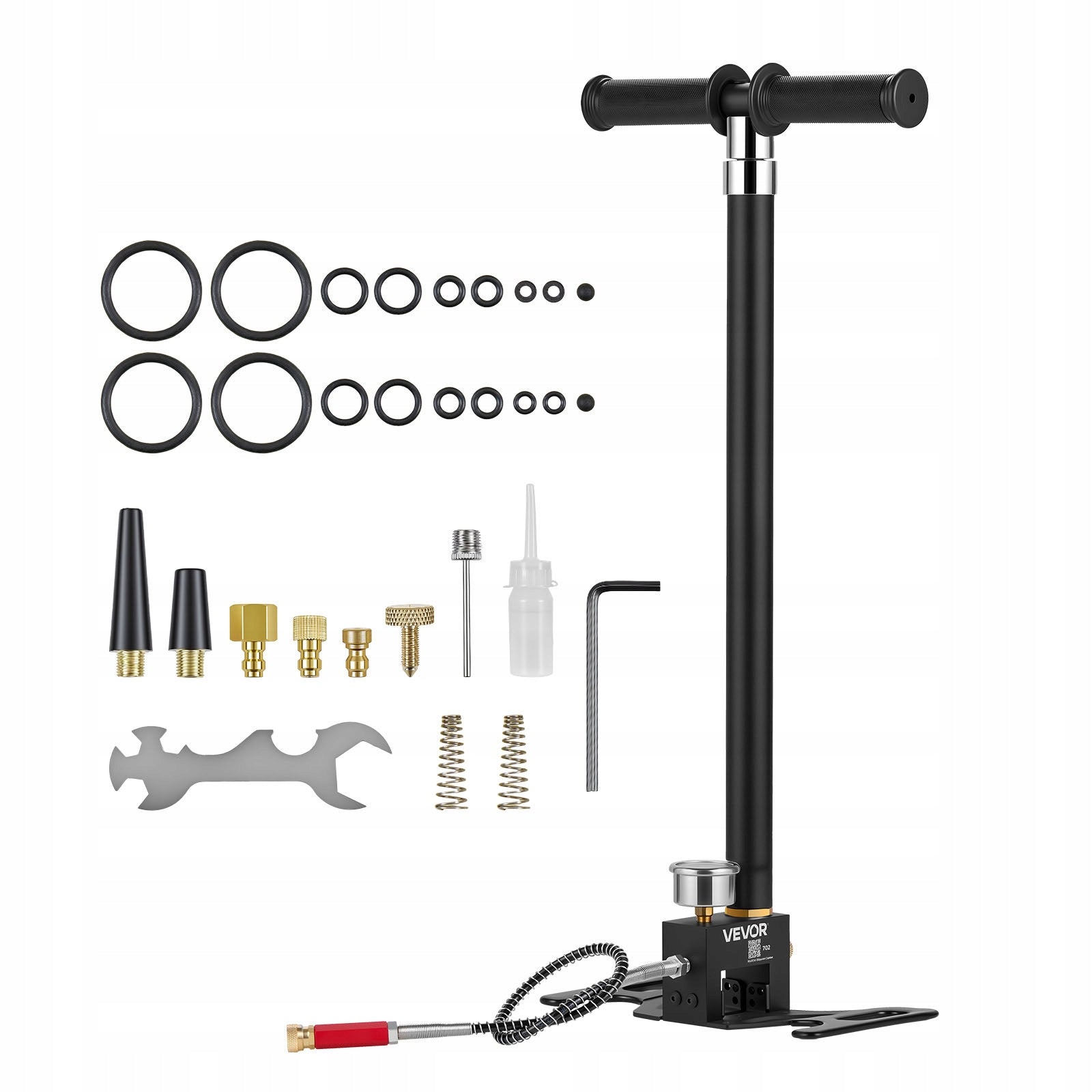 VEVOR 4-Degree Hand Pump with Oil-Water Filter and Pressure Gauge