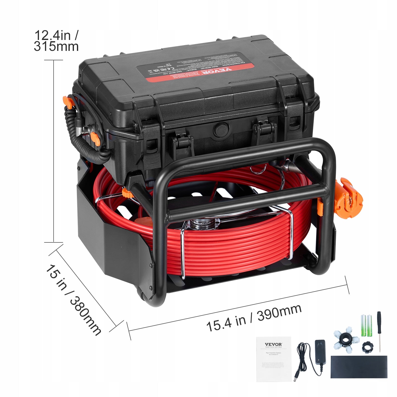 VEVOR 50M Pipe Inspection Camera With 512HZ Transmitter And 9" HD 1080P Screen Manufacturer code JLKXSGDN