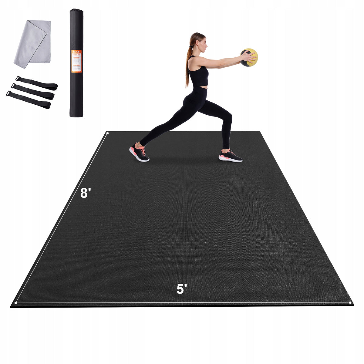 VEVOR Anti-Slip Training Mat 244x153CM PVC Home Gym