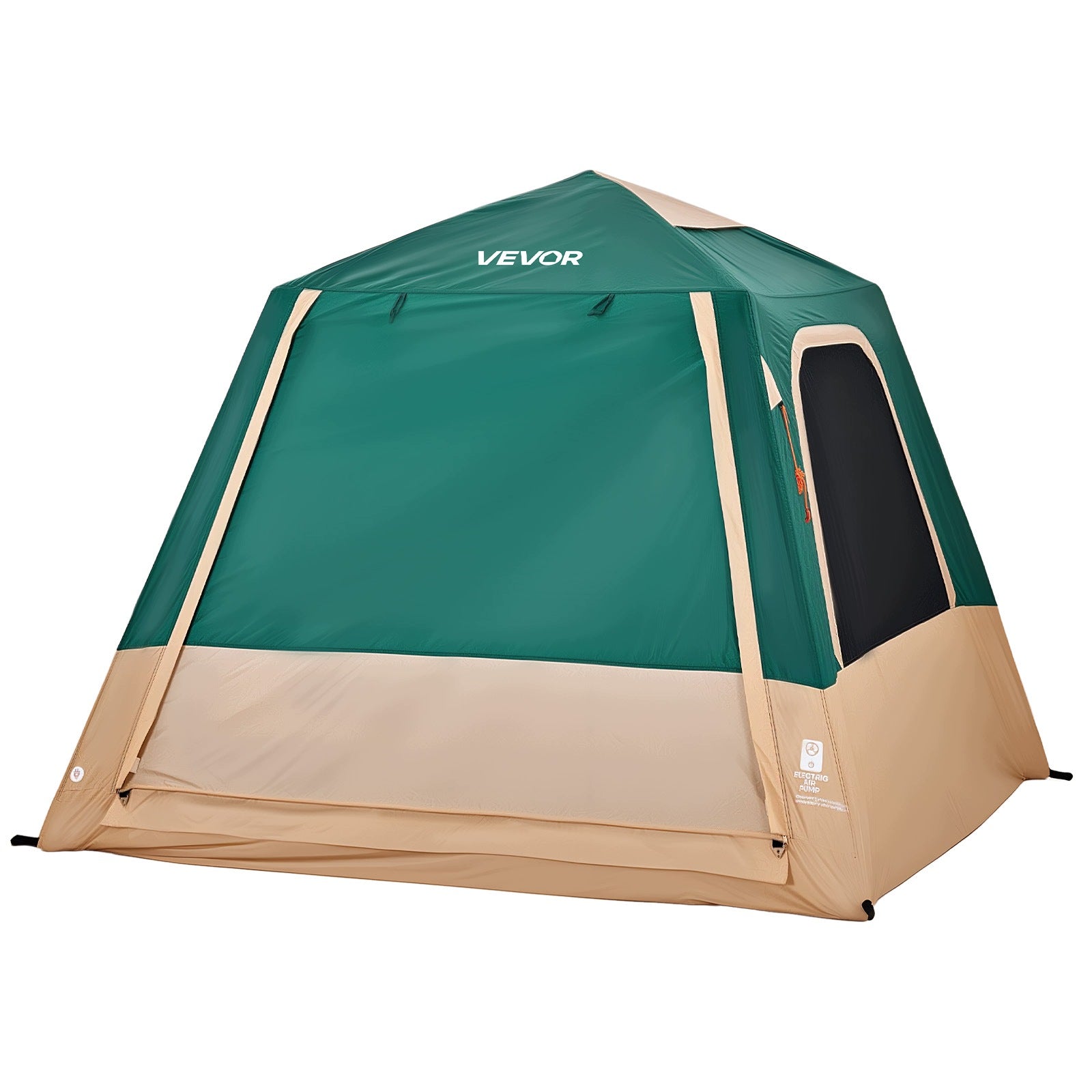 VEVOR Camping Tent For 4 Persons Inflatable Family Tent Green Brand Vevor