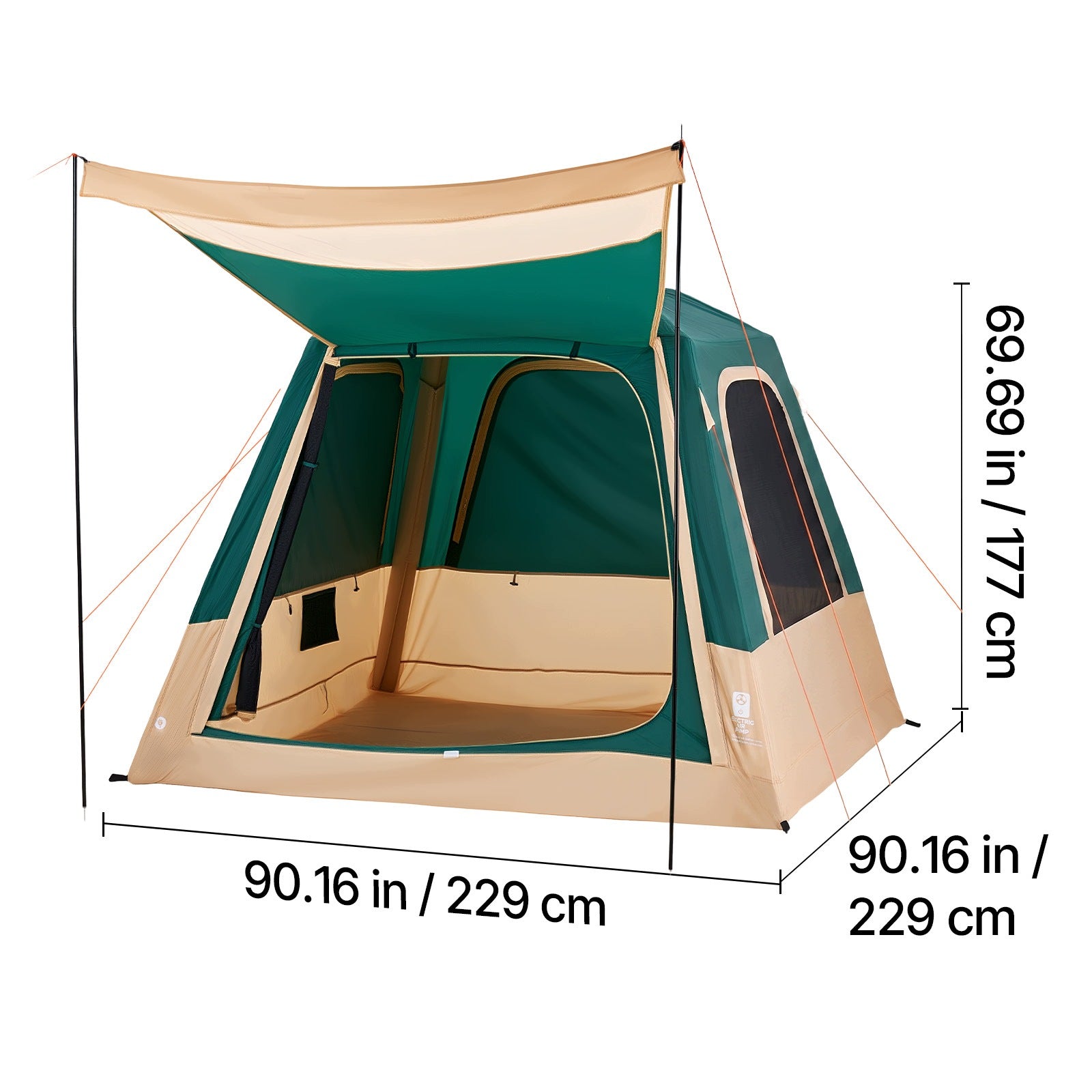 VEVOR Camping Tent For 4 Persons Inflatable Family Tent Green Manufacturer code CQZ7575