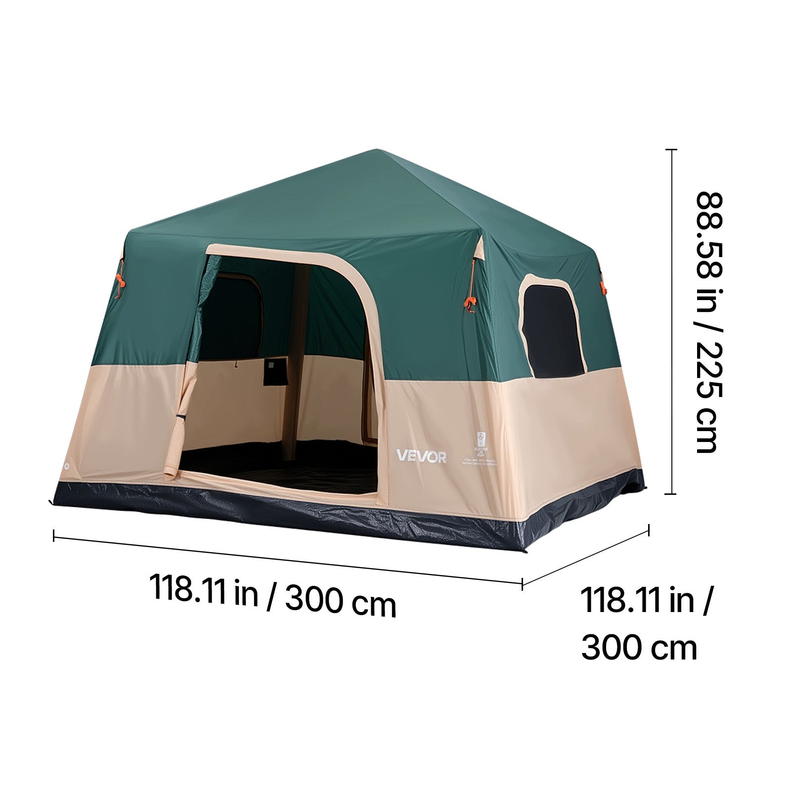 VEVOR Camping Tent For 6 Persons Inflatable Family Tent Green Manufacturer code CQZ1010