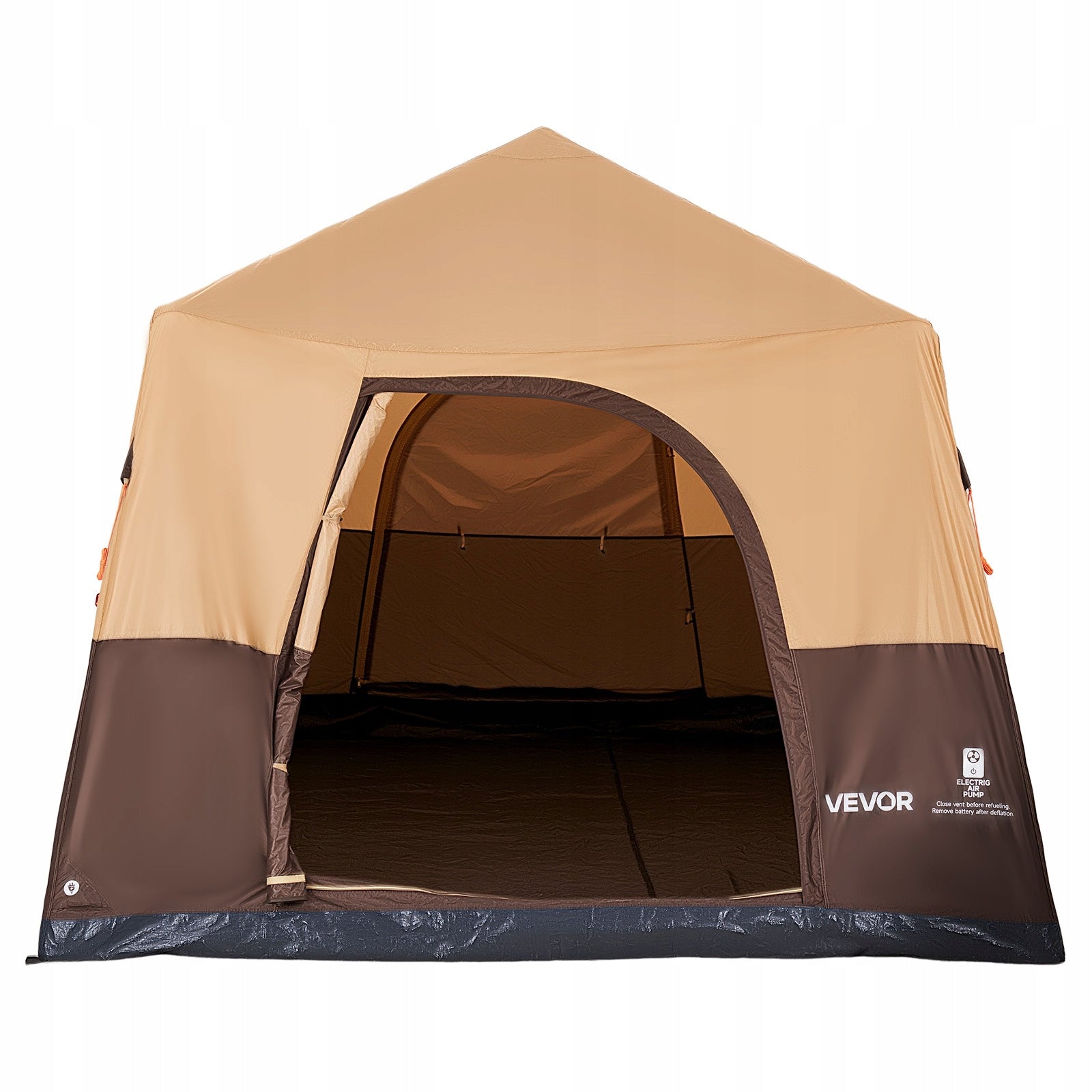 VEVOR Camping Tent For 8 People Inflatable Family Tent Beige Brand Vevor