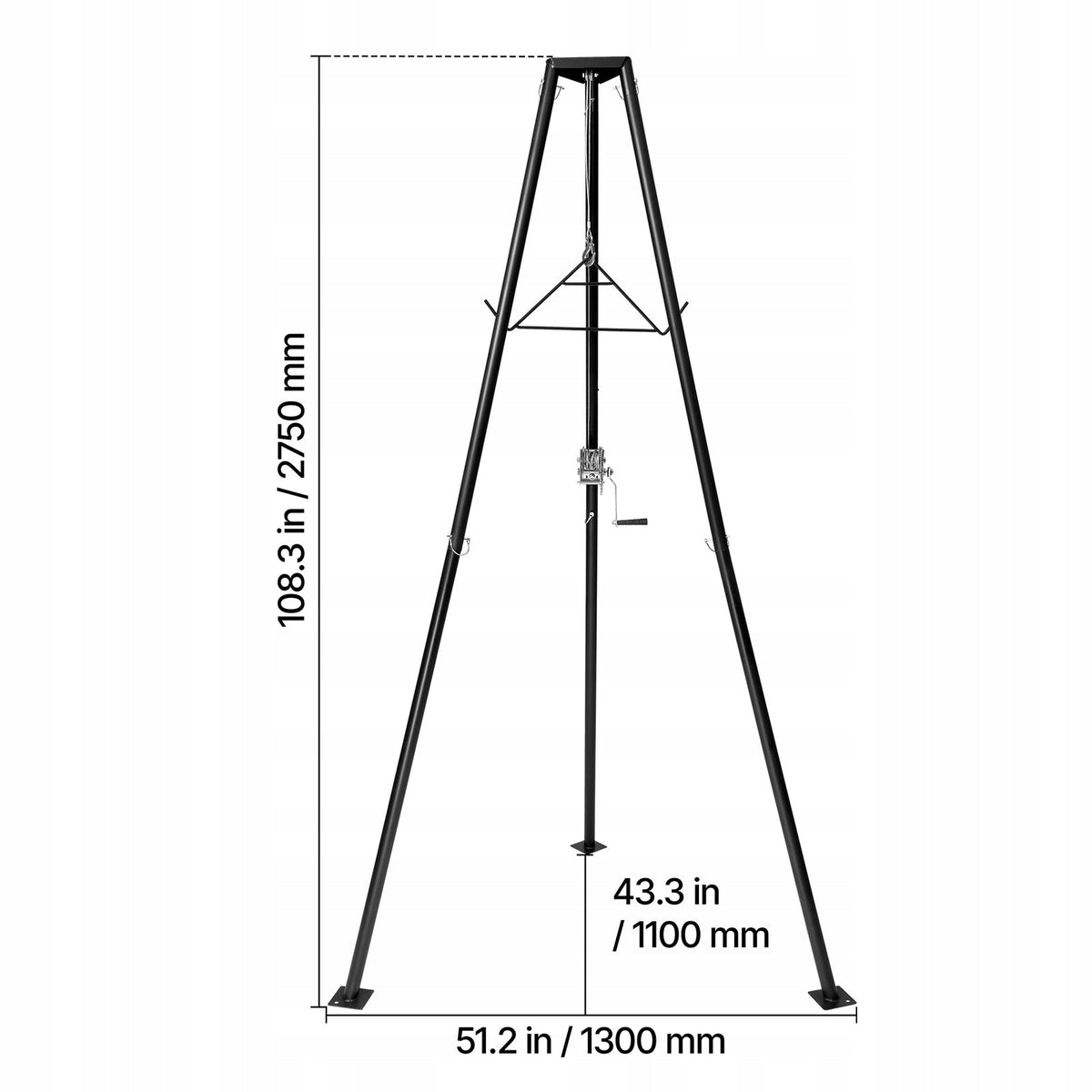 VEVOR Car Crane Load Capacity 226,8KG With Rope Winch And Corner Manufacturer code SJJLSHL500LB1