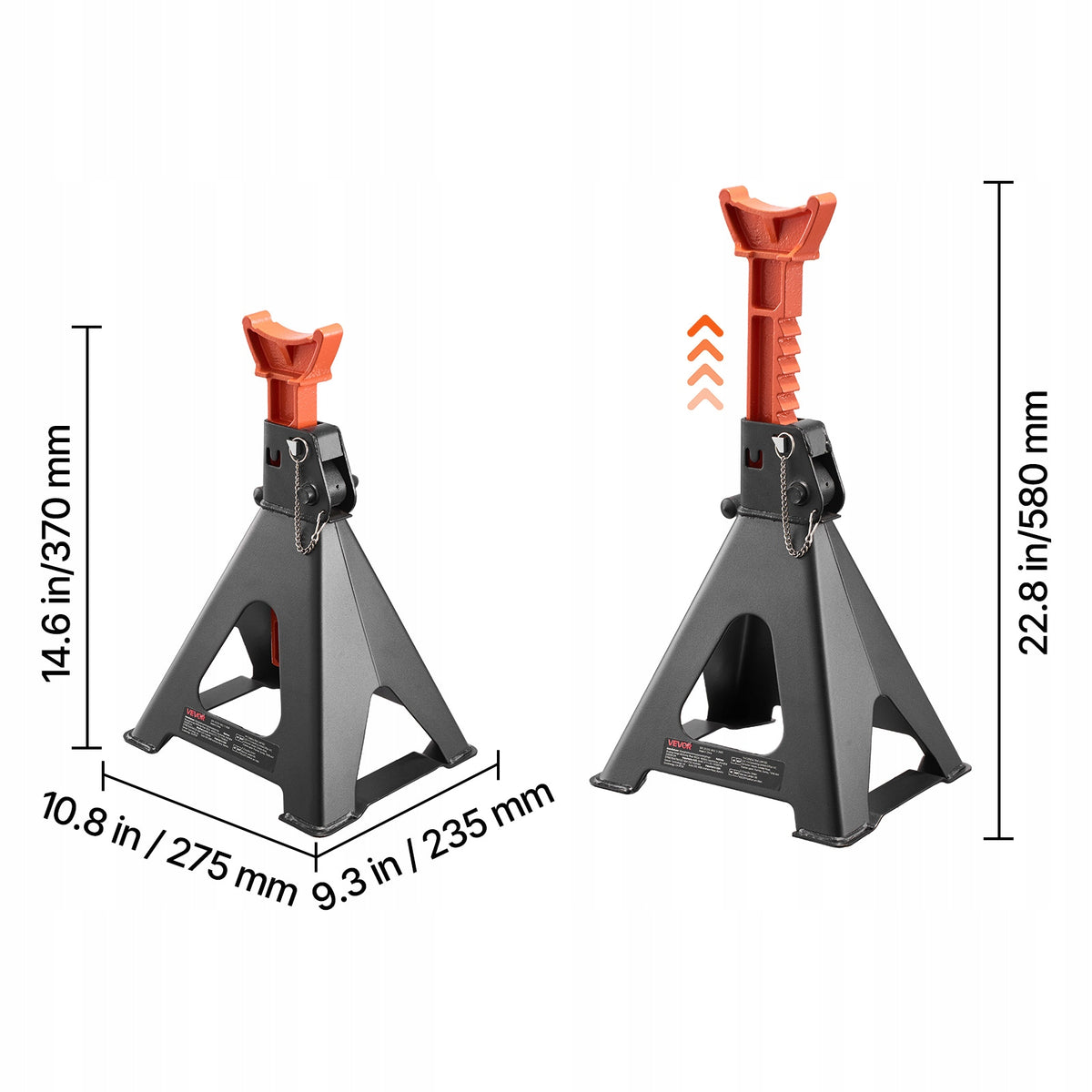 VEVOR Car Lifting Capacity 6T 2Pcs 37-58CM Workshop Under Car Manufacturer code QJDZJ6D22DBLLRECP