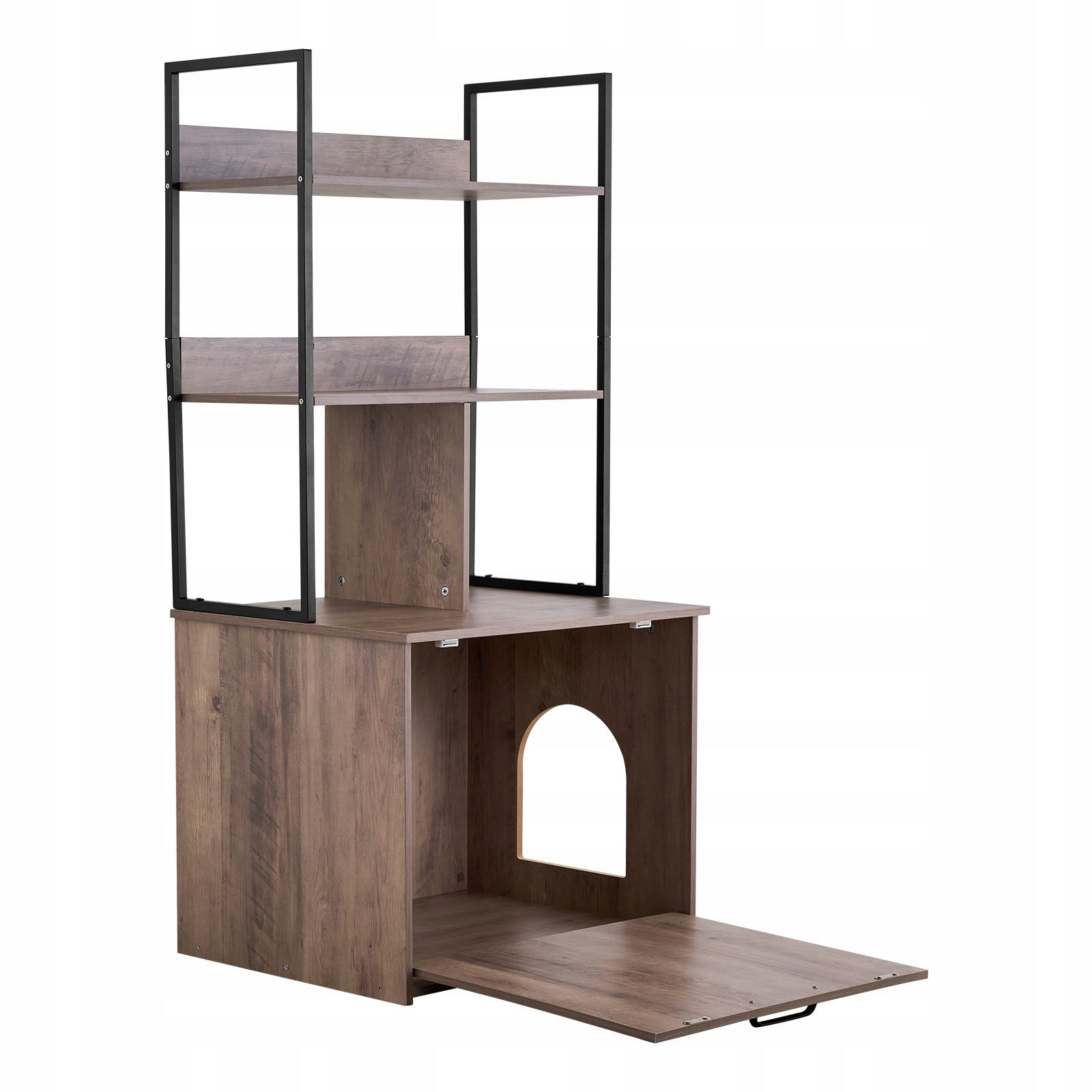 VEVOR Cat Cabinet 60x50x127,2CM With Shelf Doors And Hooks Length 60 cm