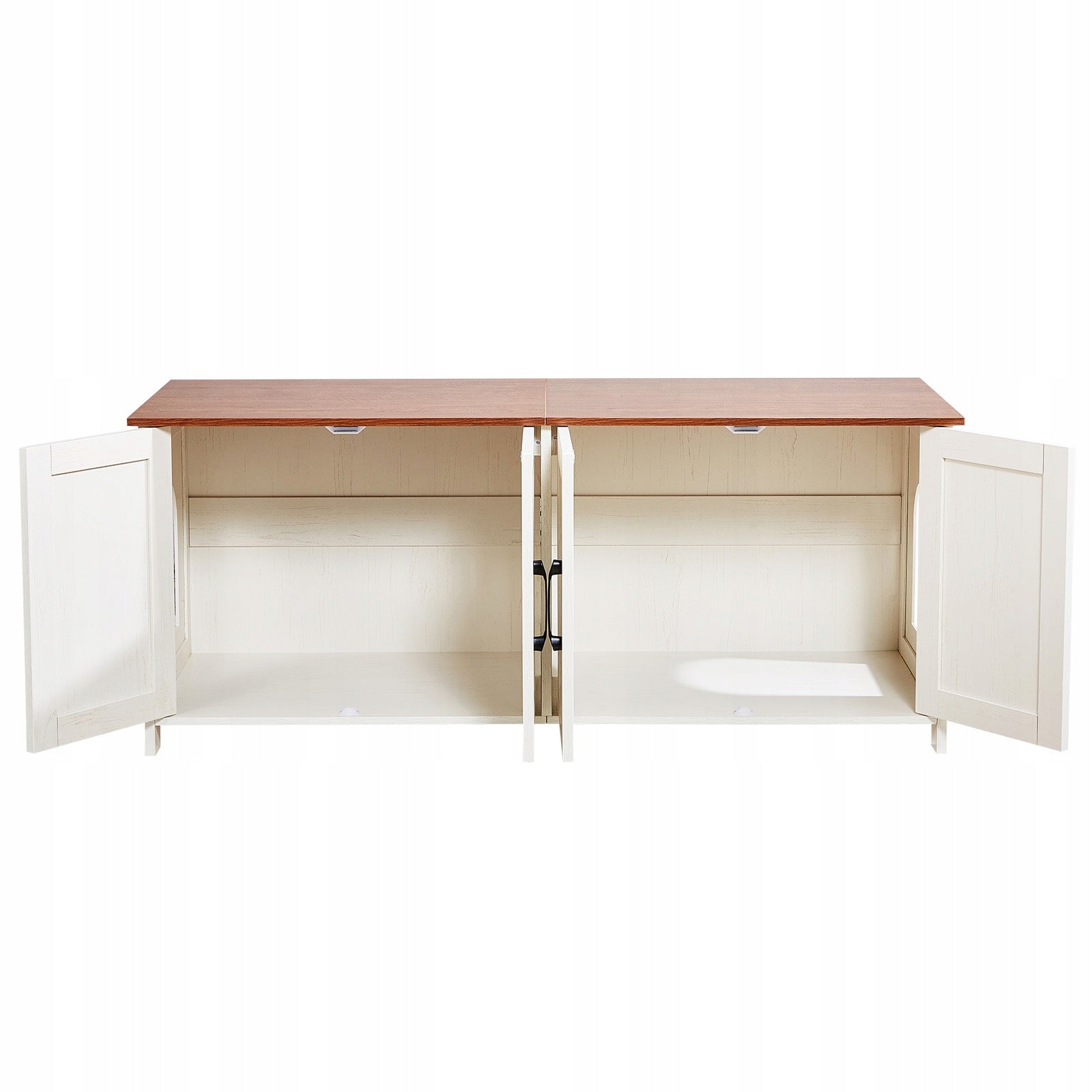 VEVOR Cat Cuvette Cabinet Wooden Brown and White 120x45x50CM Brand Vevor