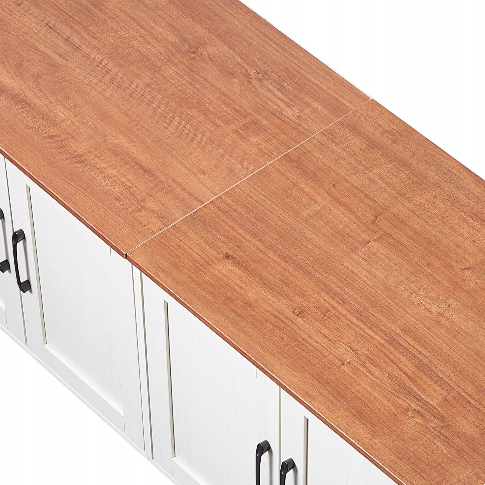 VEVOR Cat Cuvette Cabinet Wooden Brown and White 120x45x50CM Color white