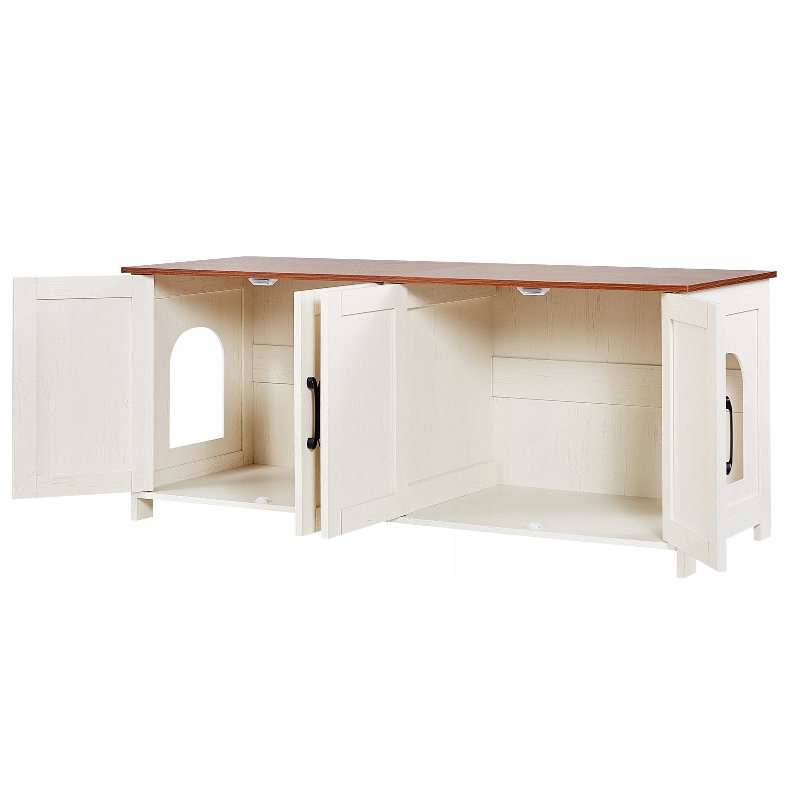 VEVOR Cat Cuvette Cabinet Wooden Brown and White 120x45x50CM Manufacturer code JSDMMSPWQ472Z9PL