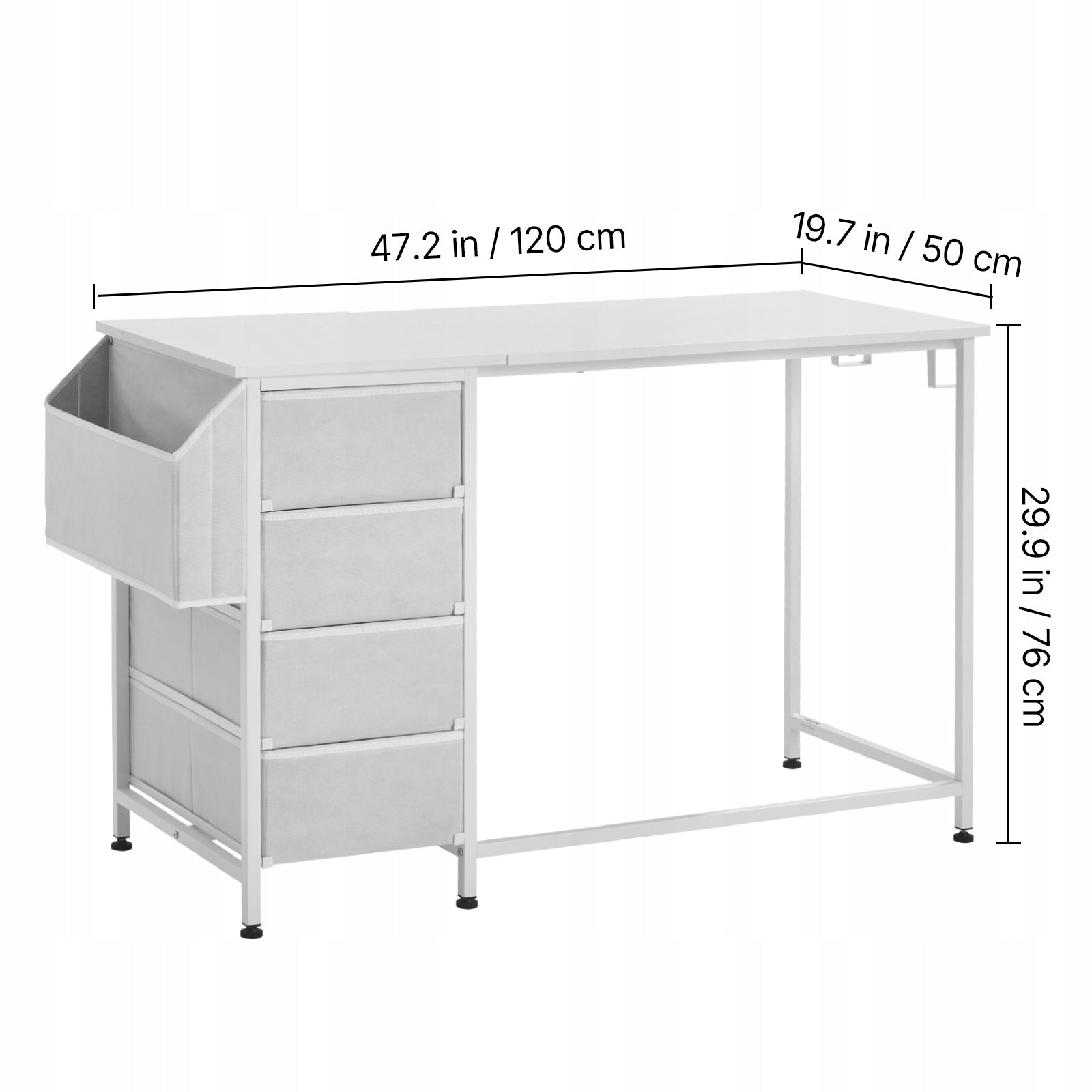 VEVOR Computer Desk 120x50x76CM With Material Drawers White EAN (GTIN) 197988891963