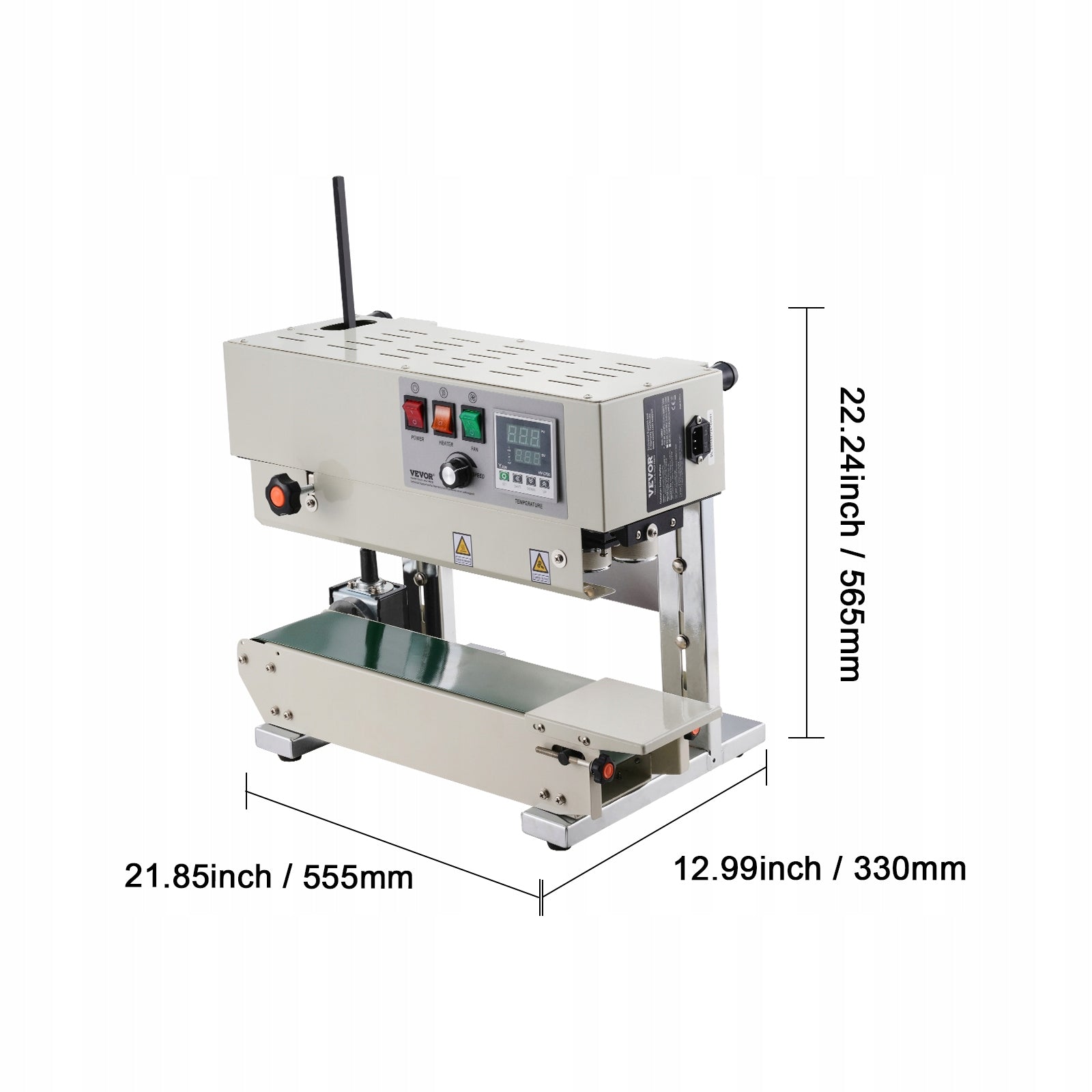 VEVOR Continuous Bag Band Sealing Machine Vertical Band Sealer Carbon Steel Brand Vevor