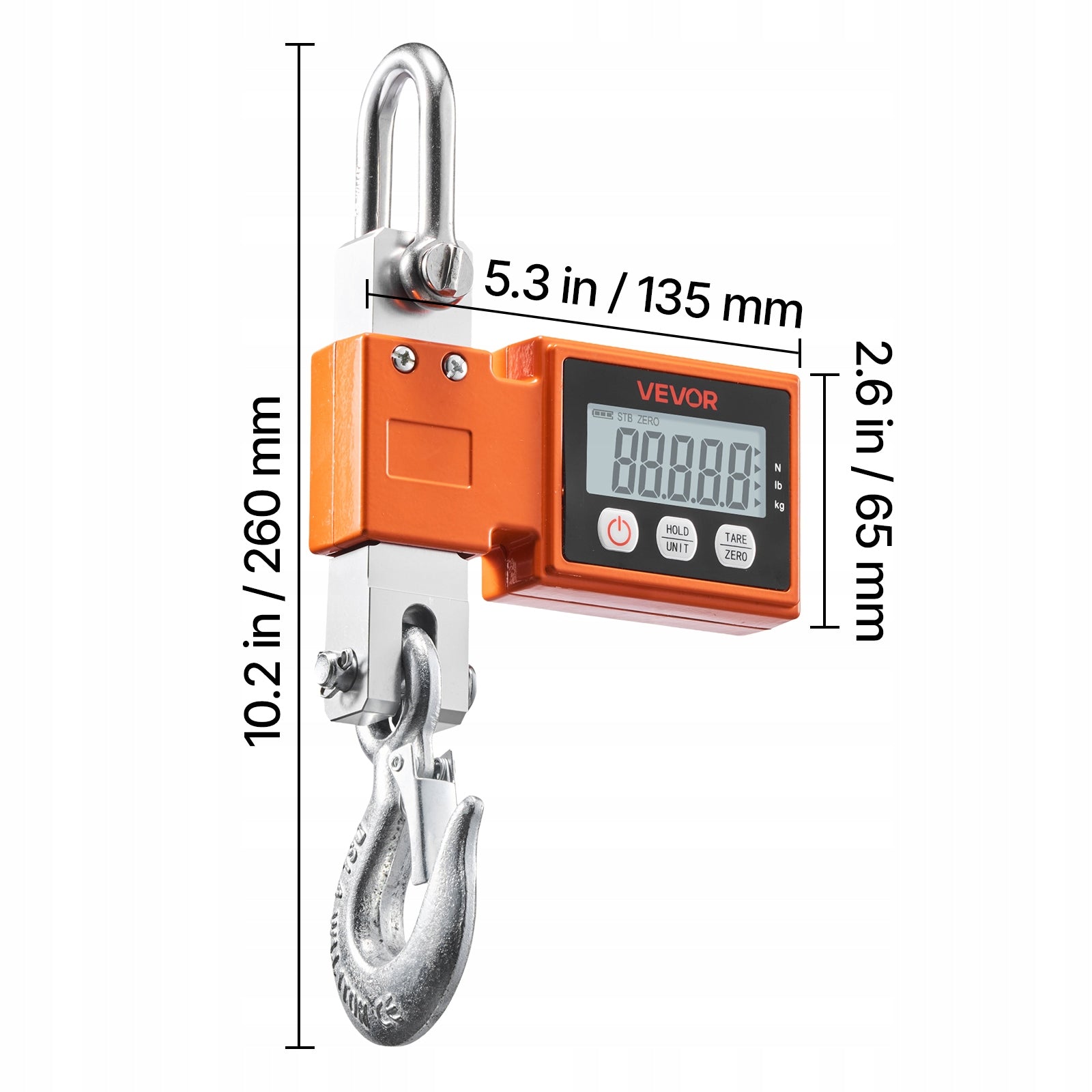 VEVOR Crane Scale Load Capacity 500KG Hanging Scale With LCD Display Manufacturer code ZXDCDZK100GY