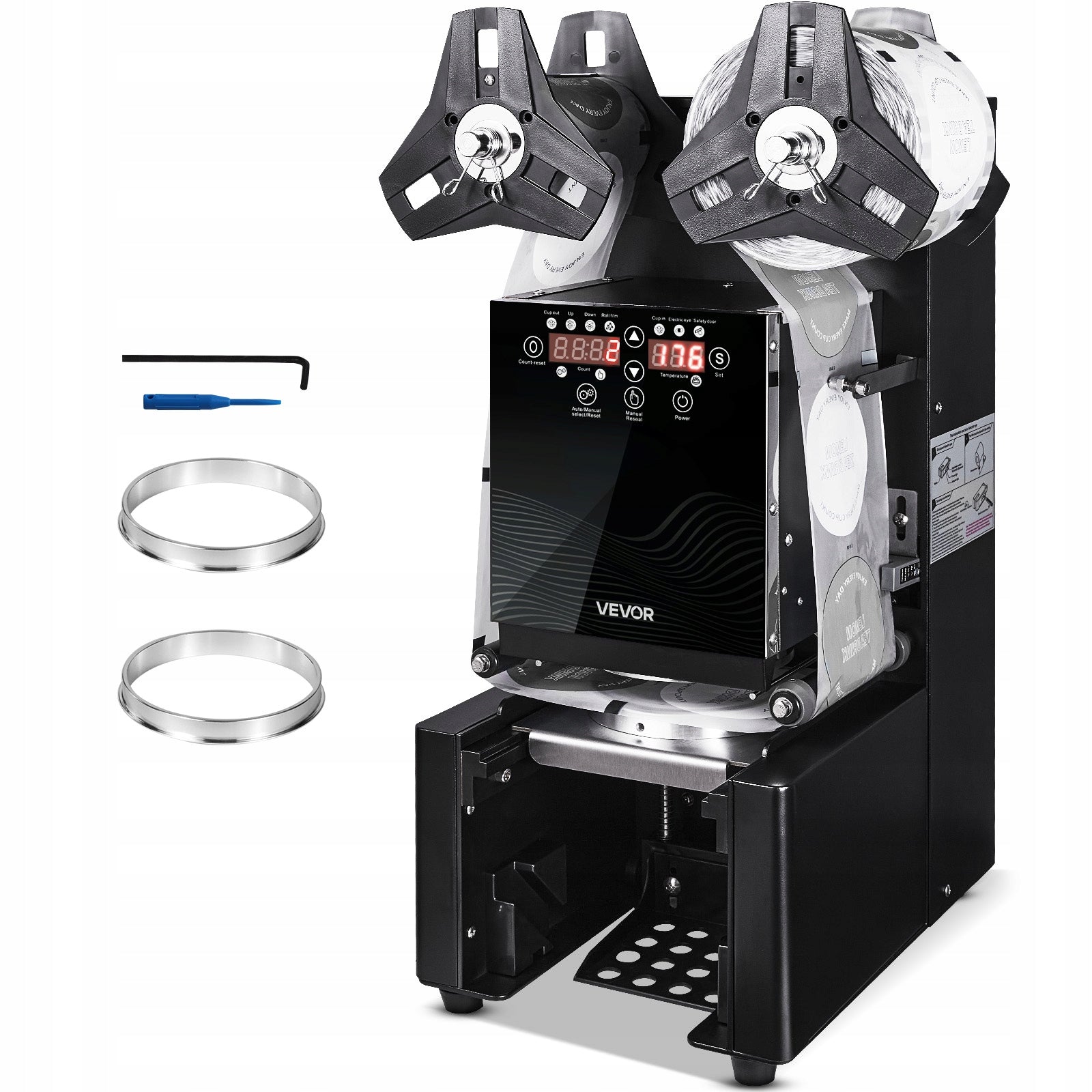 VEVOR Cup Closing Machine 500-650 Cups/H Electric Closing Machine
