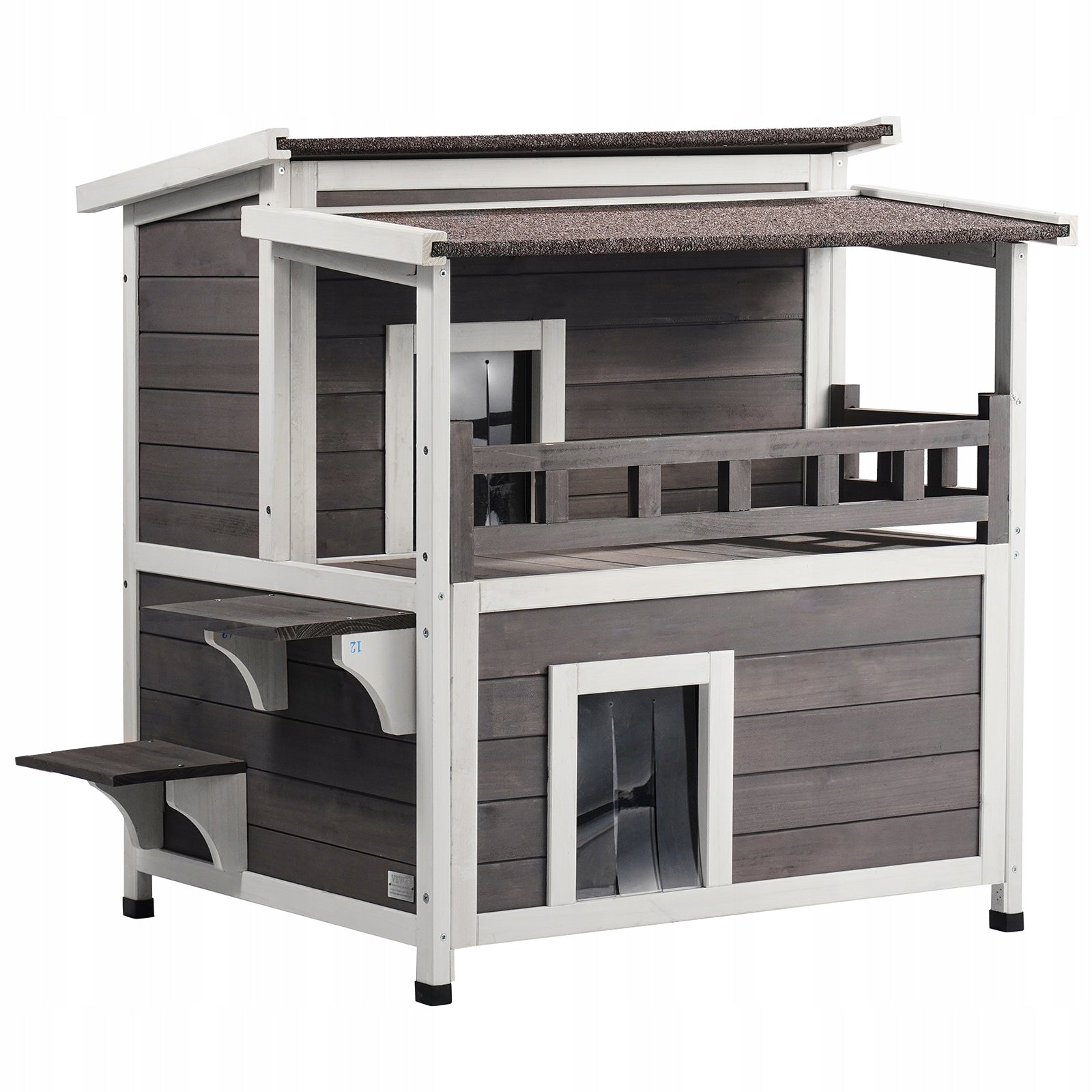 VEVOR Domek Dla Kota 75x75.1x82CM 2-Poziomowa Domek Drewniana Na Zewnątrz Manufacturer code YTSMZMBHSSCSN11