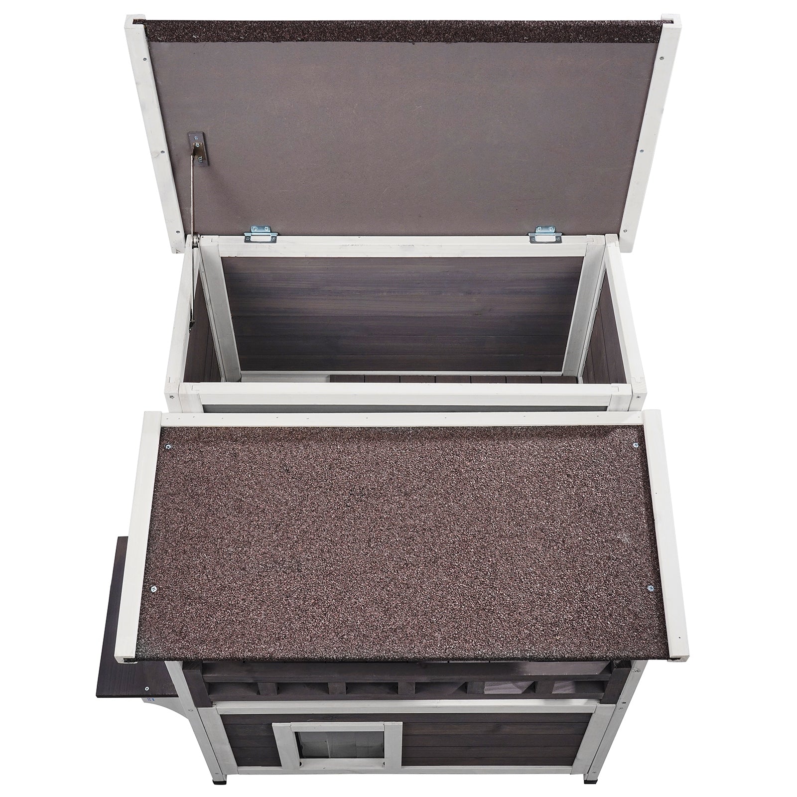 VEVOR Domek Dla Kota 75x75.1x82CM 2-Poziomowa Domek Drewniana Na Zewnątrz Product width 75.1 cm