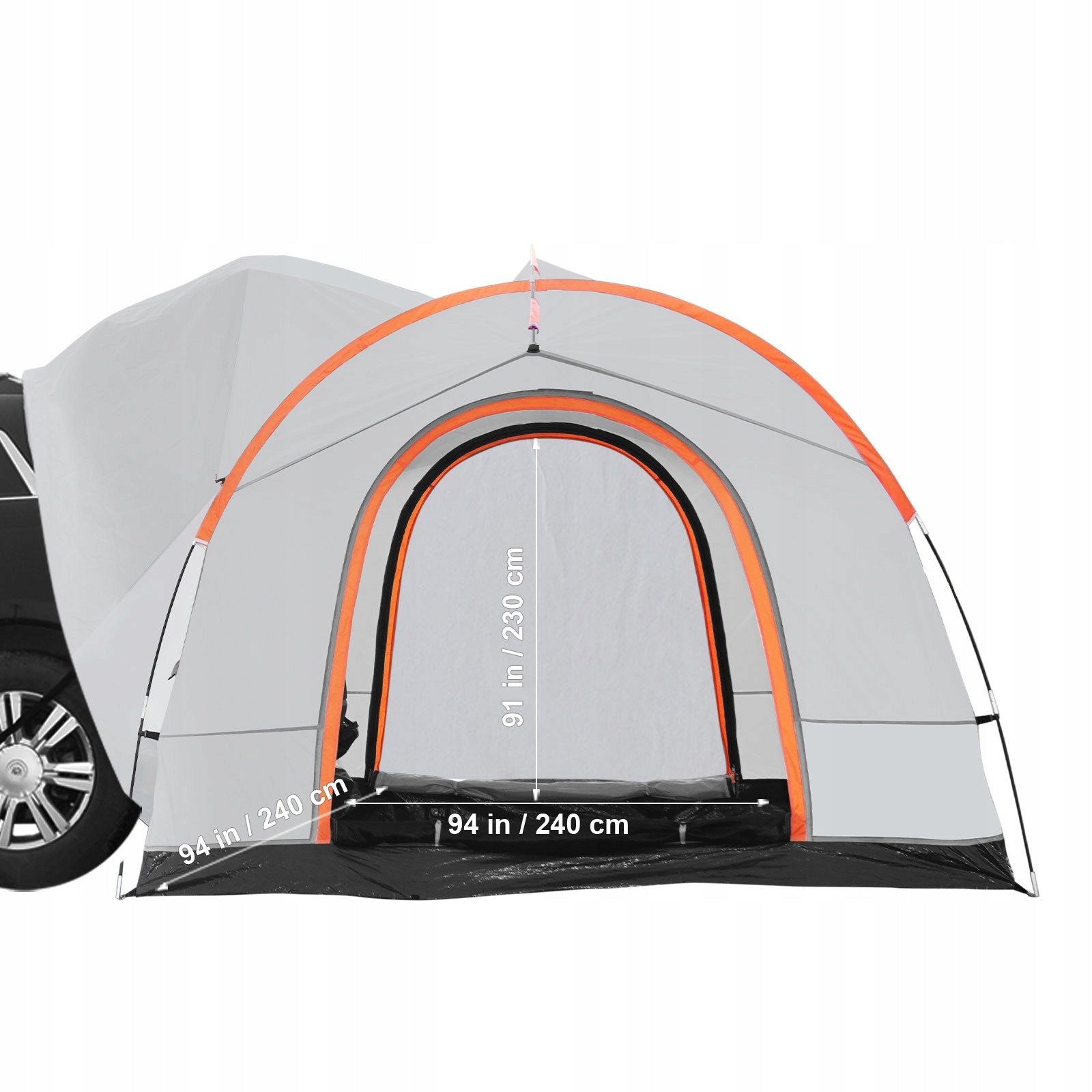 VEVOR Double Layer Car Tent 240x240x230CM Waterproof PU2000MM Packaging status original