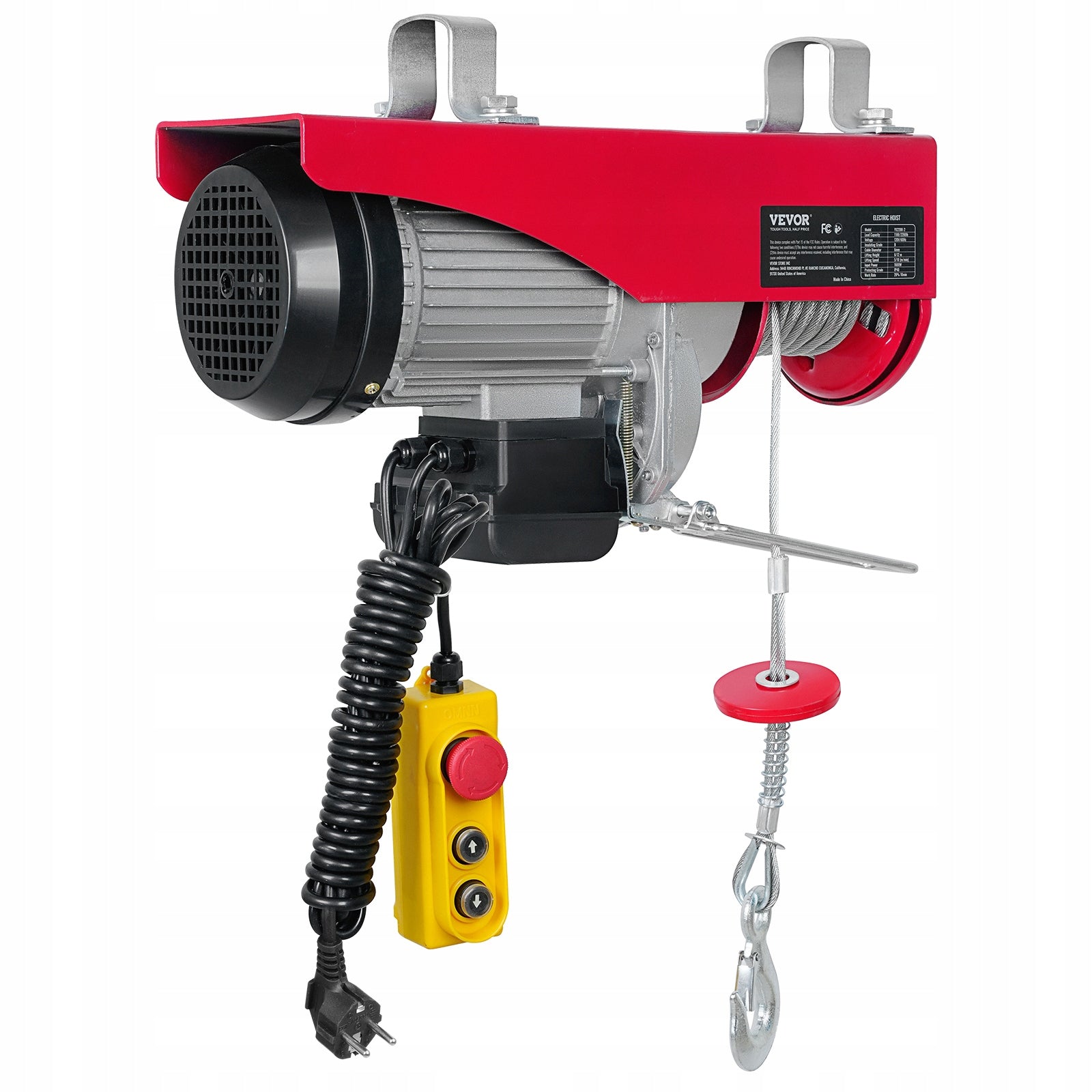 VEVOR Electric Winch Load Capacity 1000KG With Remote Control Brand Vevor