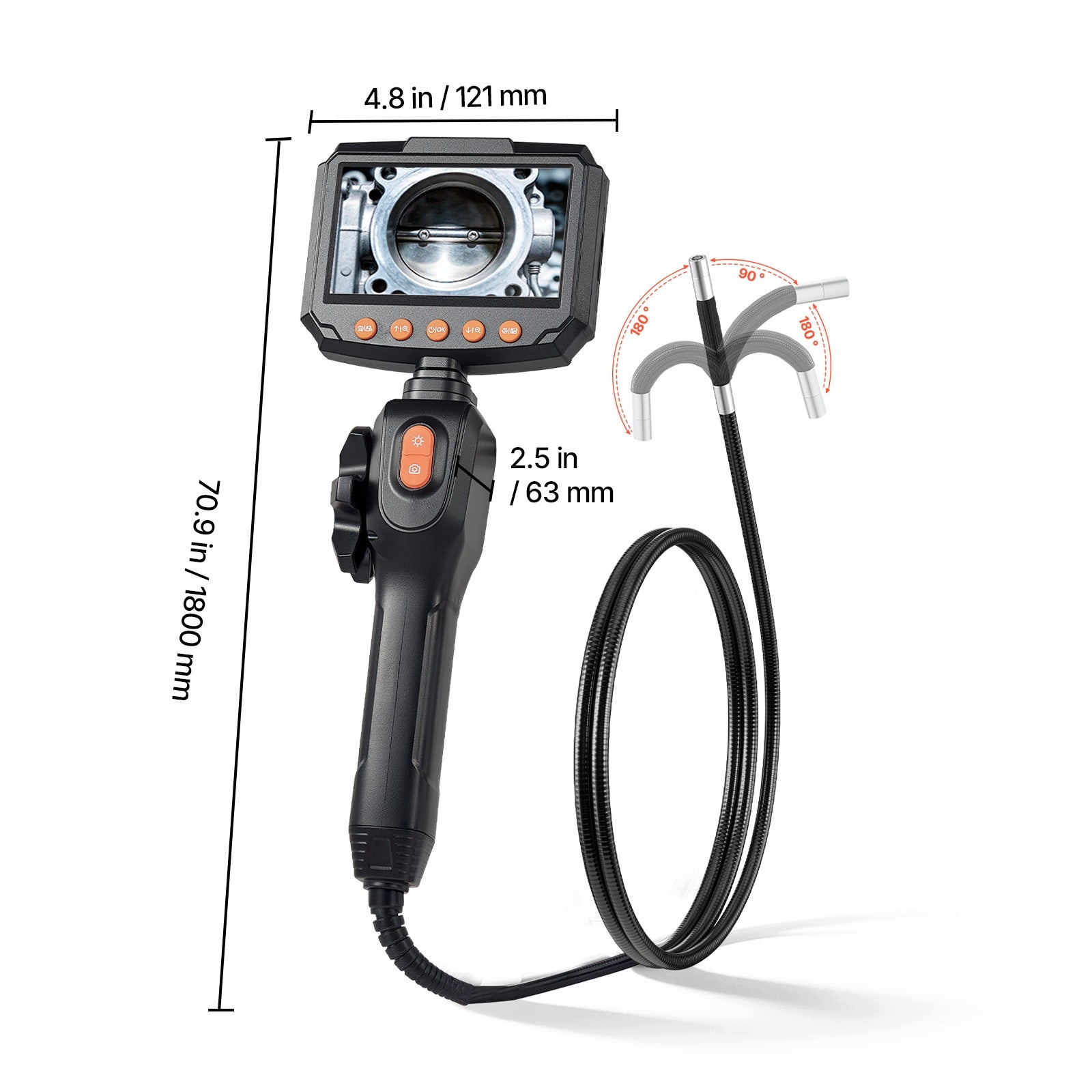 VEVOR Endoscope Camera 1,5M Rotating With Lighting And 4,3" Display Manufacturer code ZXKQXNKJ15MD