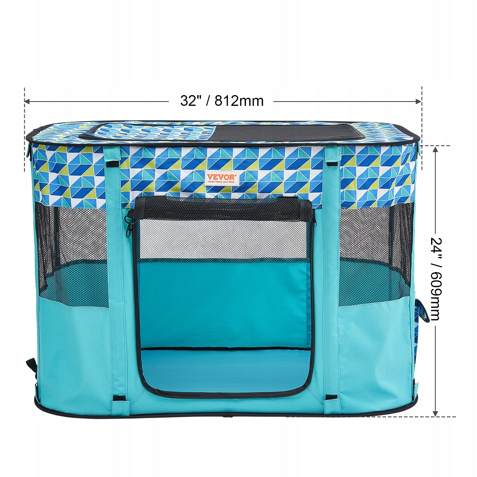 VEVOR Foldable Pet Playpen 32x24x22in Portable Waterproof 600D Oxford Manufacturer code BLKZDCWWL32IBTP