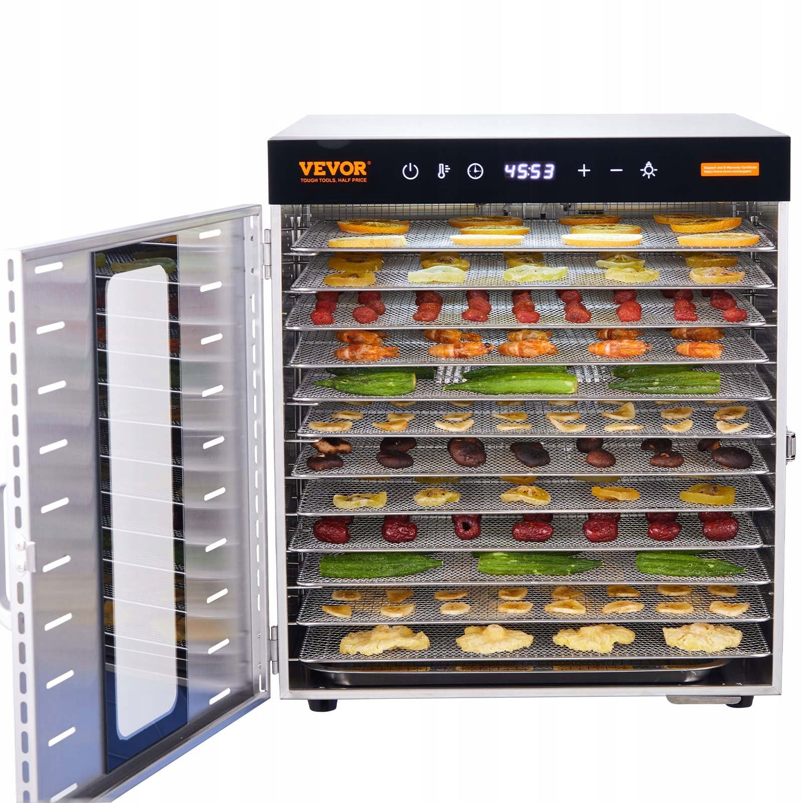 VEVOR Food Dryer 1000W 10 Trays With Temperature Control And Timer Brand Vevor