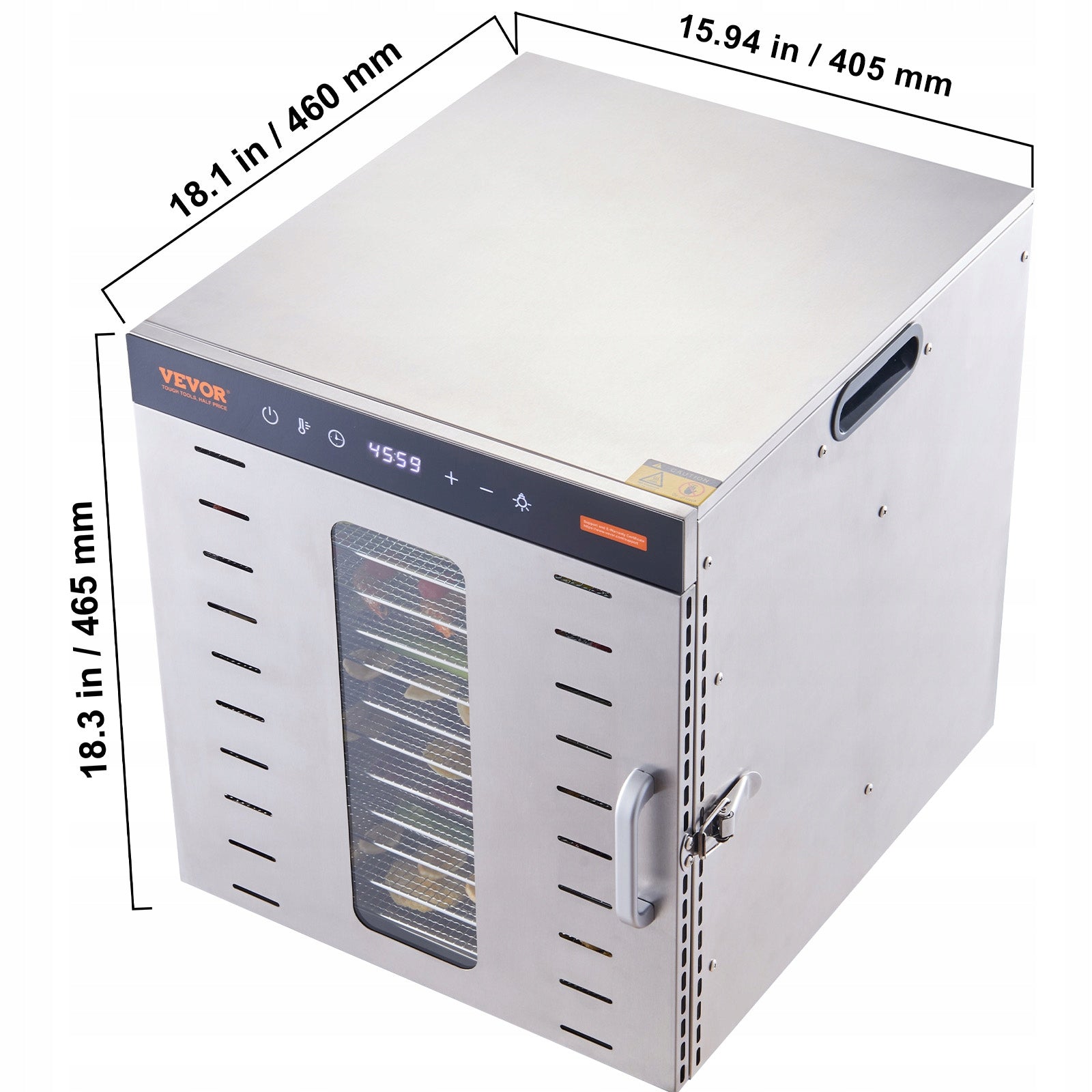 VEVOR Food Dryer 1000W 10 Trays With Temperature Control And Timer Manufacturer code SP1005481000WM6IMV2