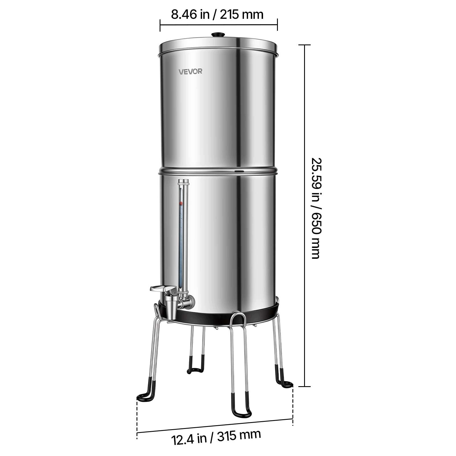 VEVOR Gravity Water Filtration System 8,52L With Dual Core Manufacturer code ZLLSXT22GAL81