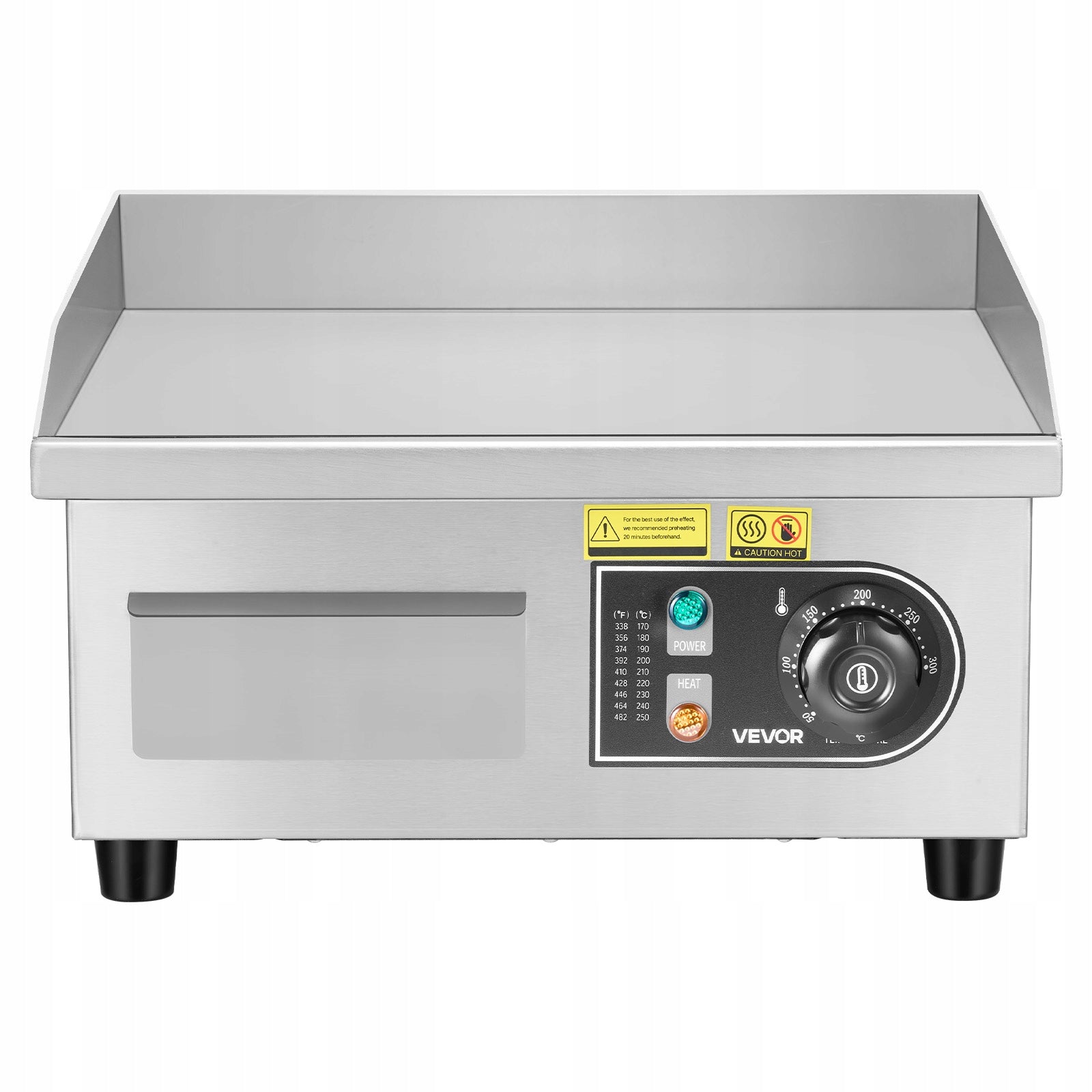 VEVOR Grill Plate 2000W 35,5x30CM Electric Easy Cleaning