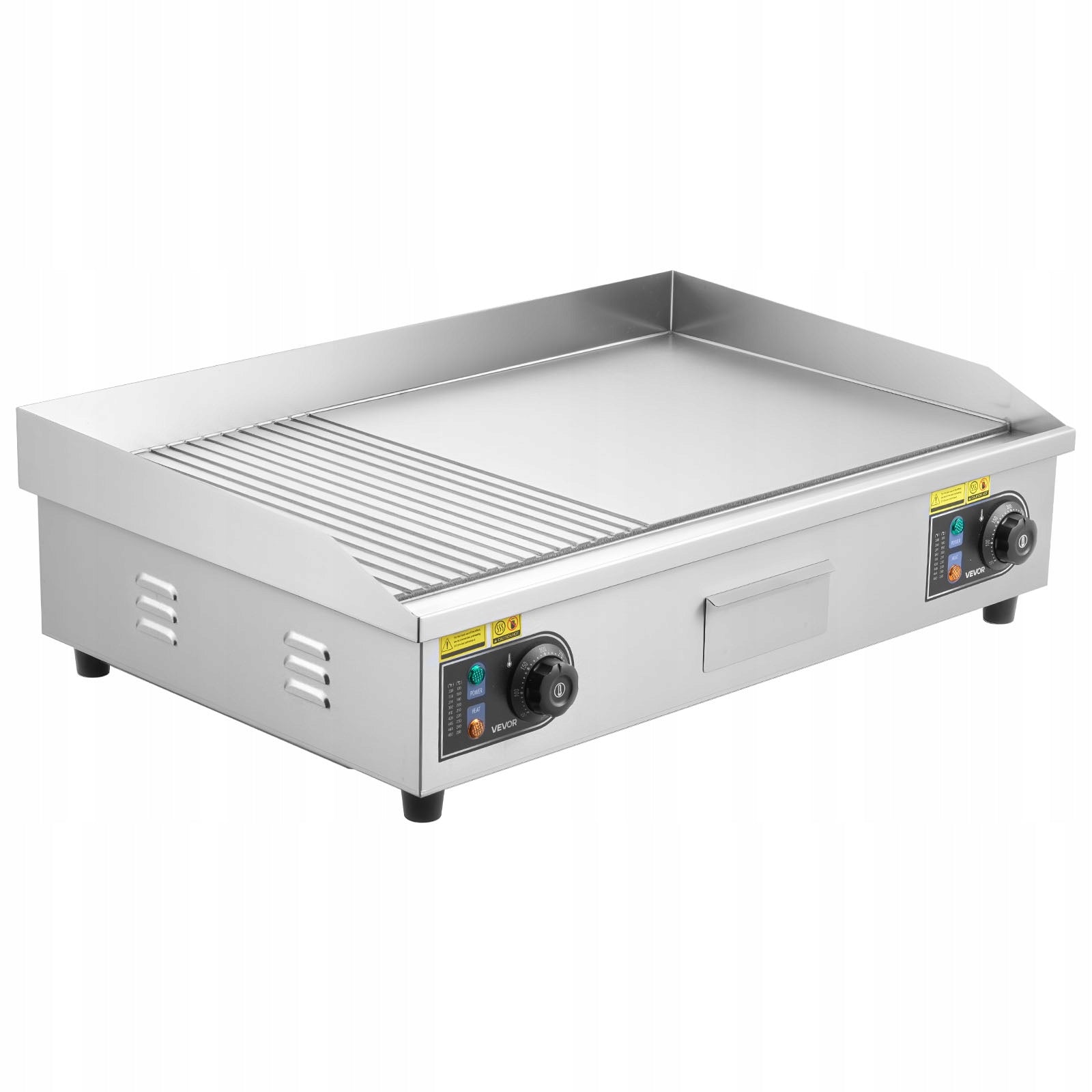 VEVOR Grill Plate 4400W 72,5x40CM Half Ribbed And Half Smooth